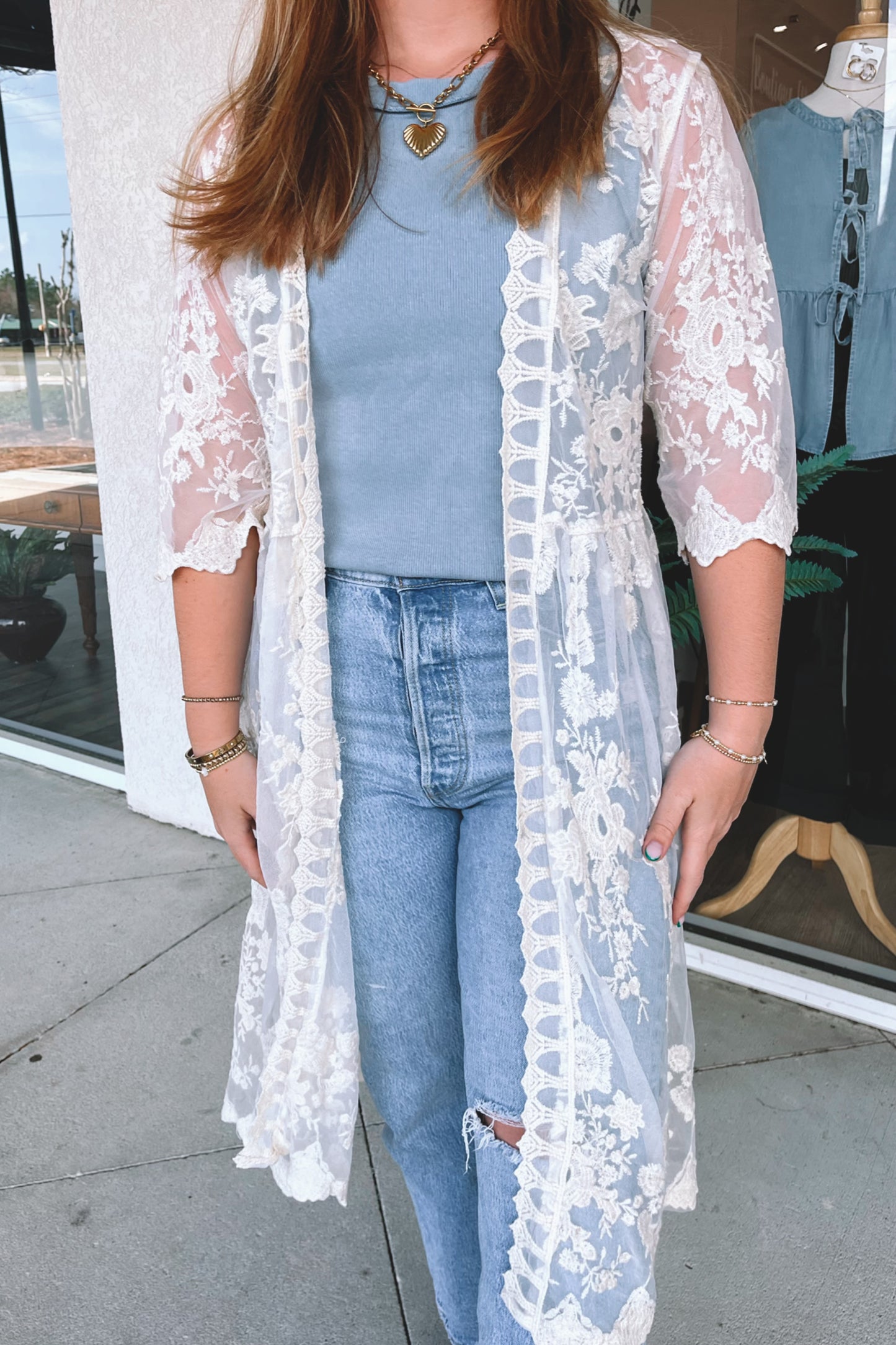 Lila Lace Kimono