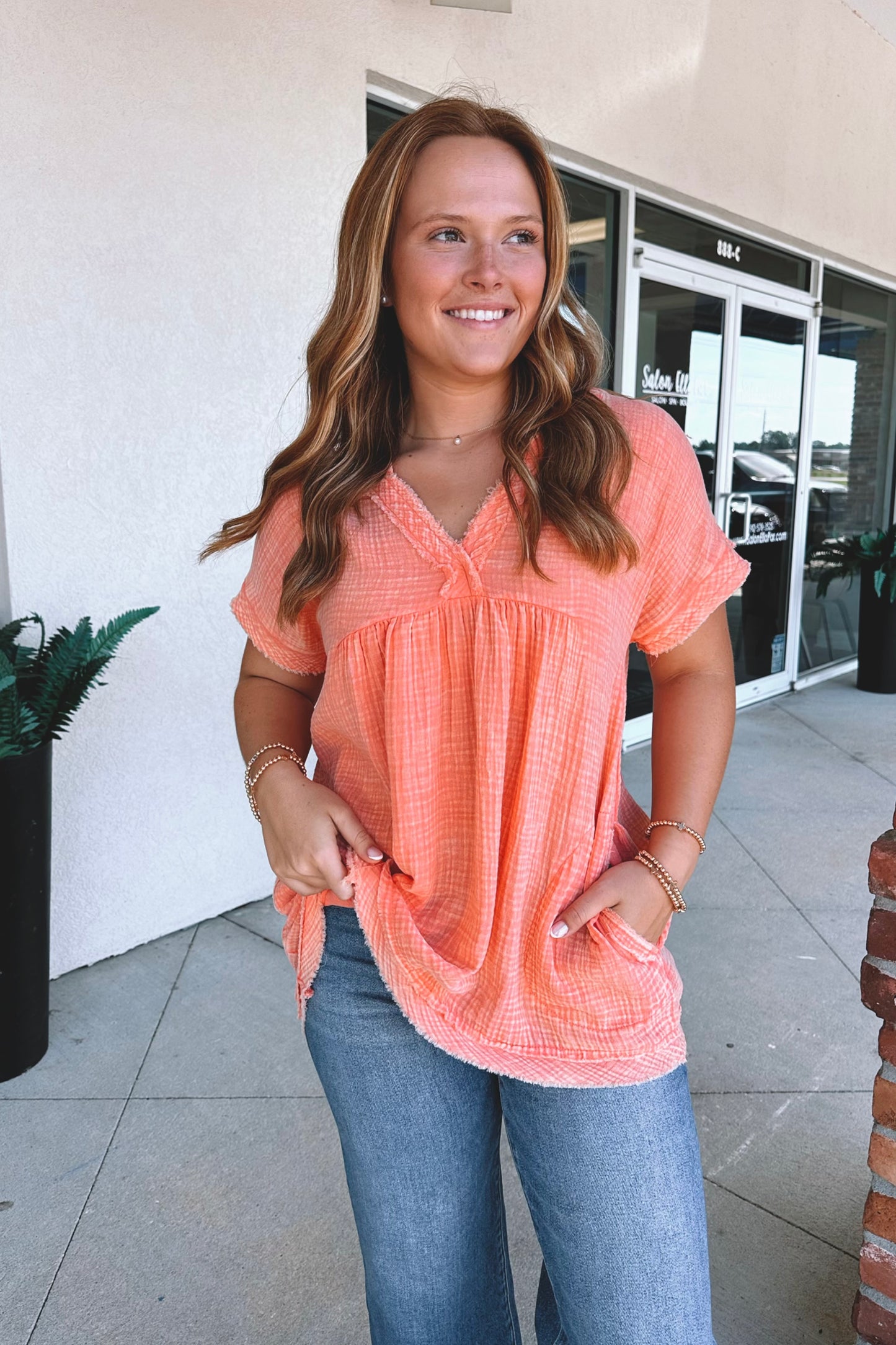 Gabby Gauze Top