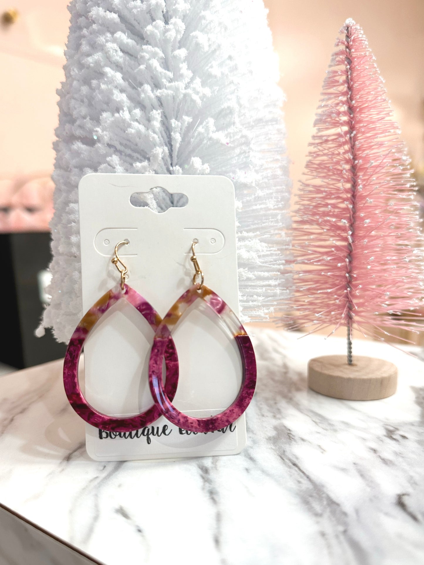 Violet Teardrop Earrings