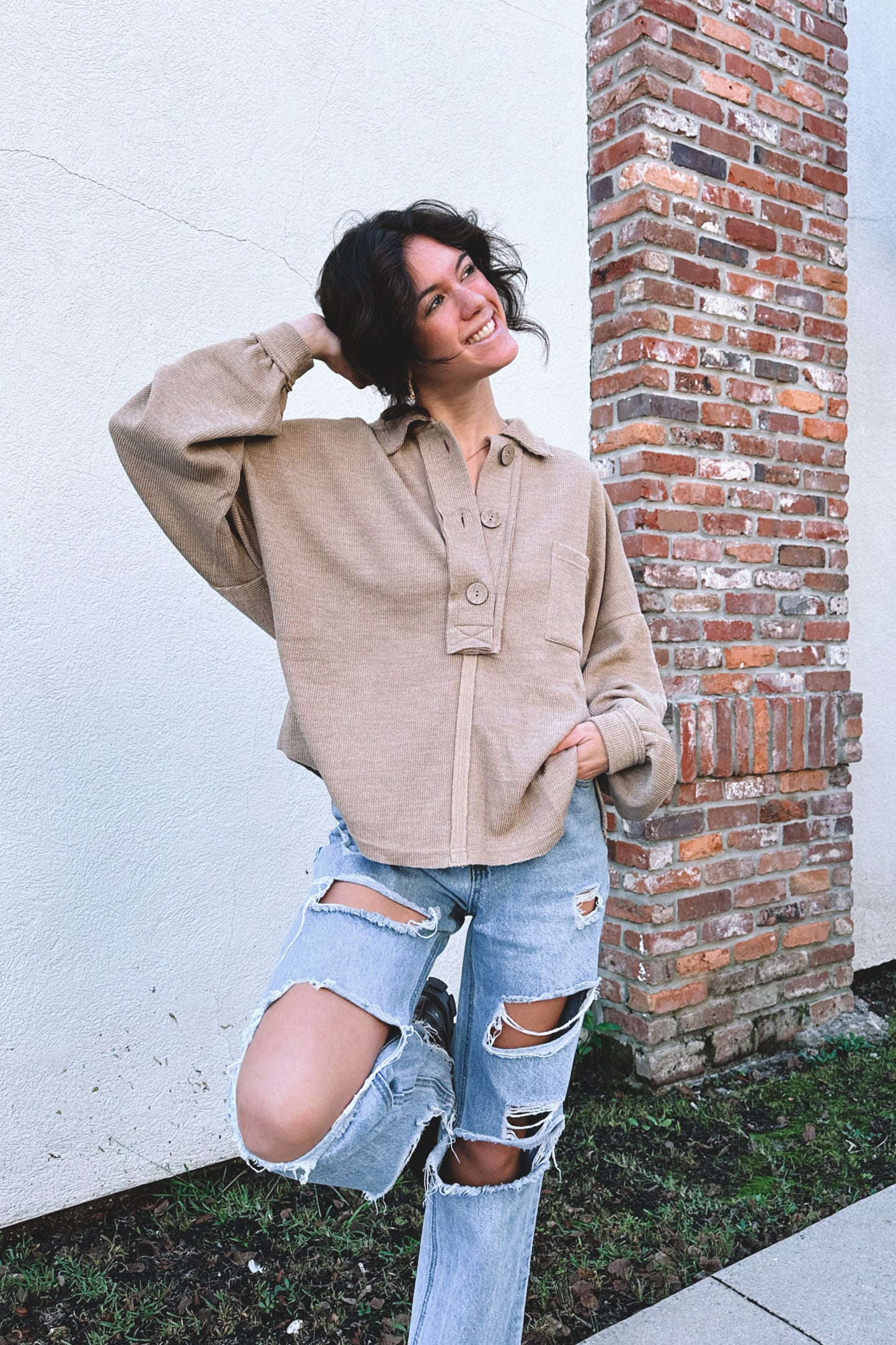 Kaz Collared Top