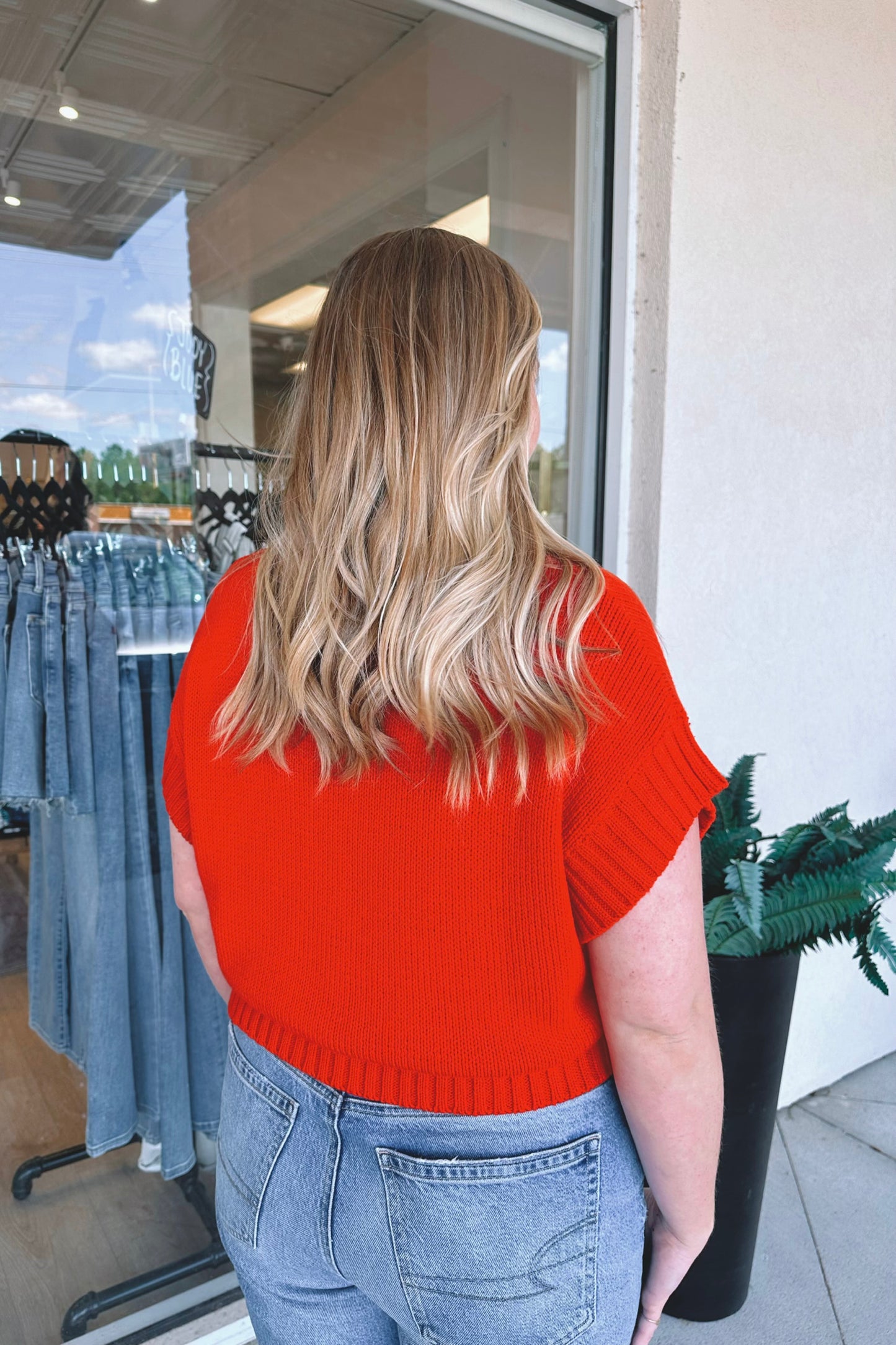 Cherry Short-Sleeve Sweater