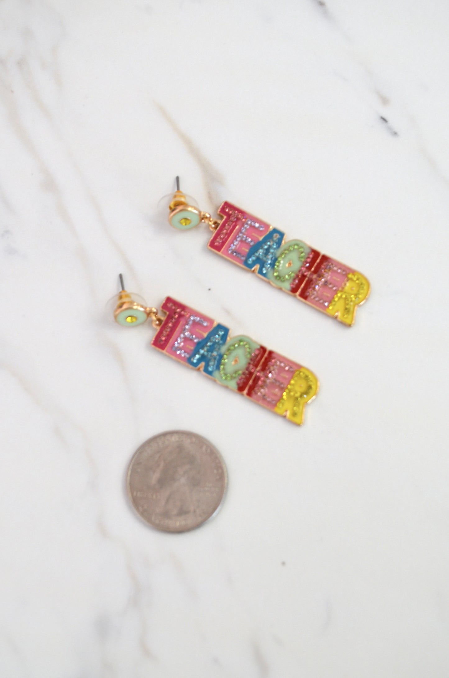 Pave Teacher Earrings