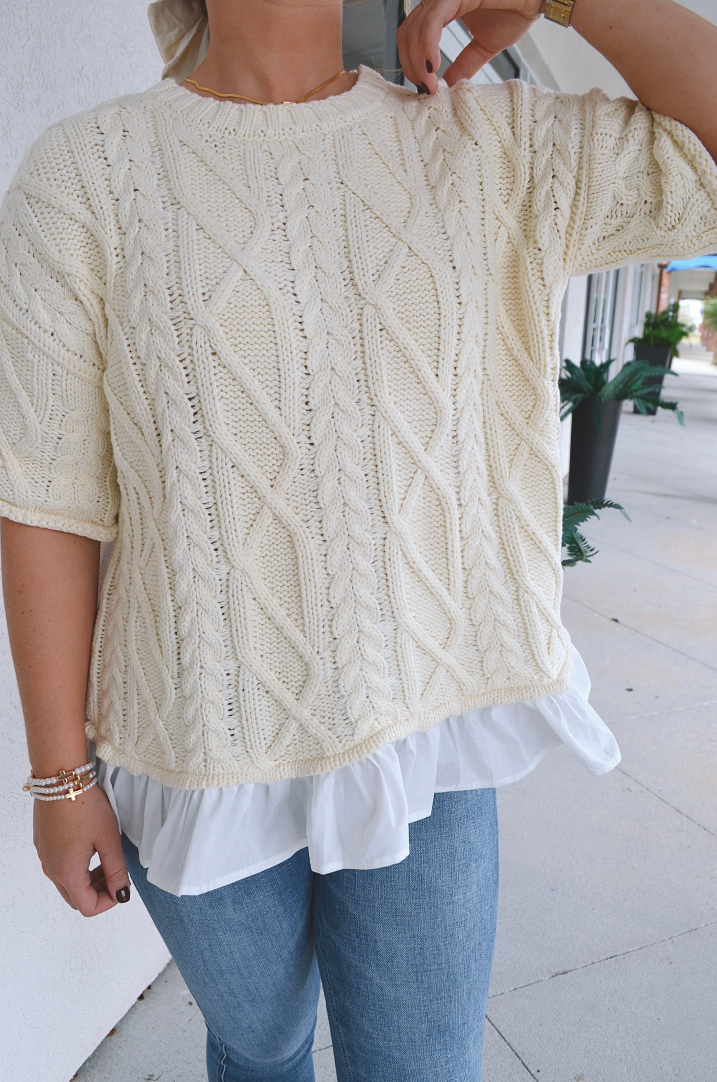 Clementine Cable Knit Top