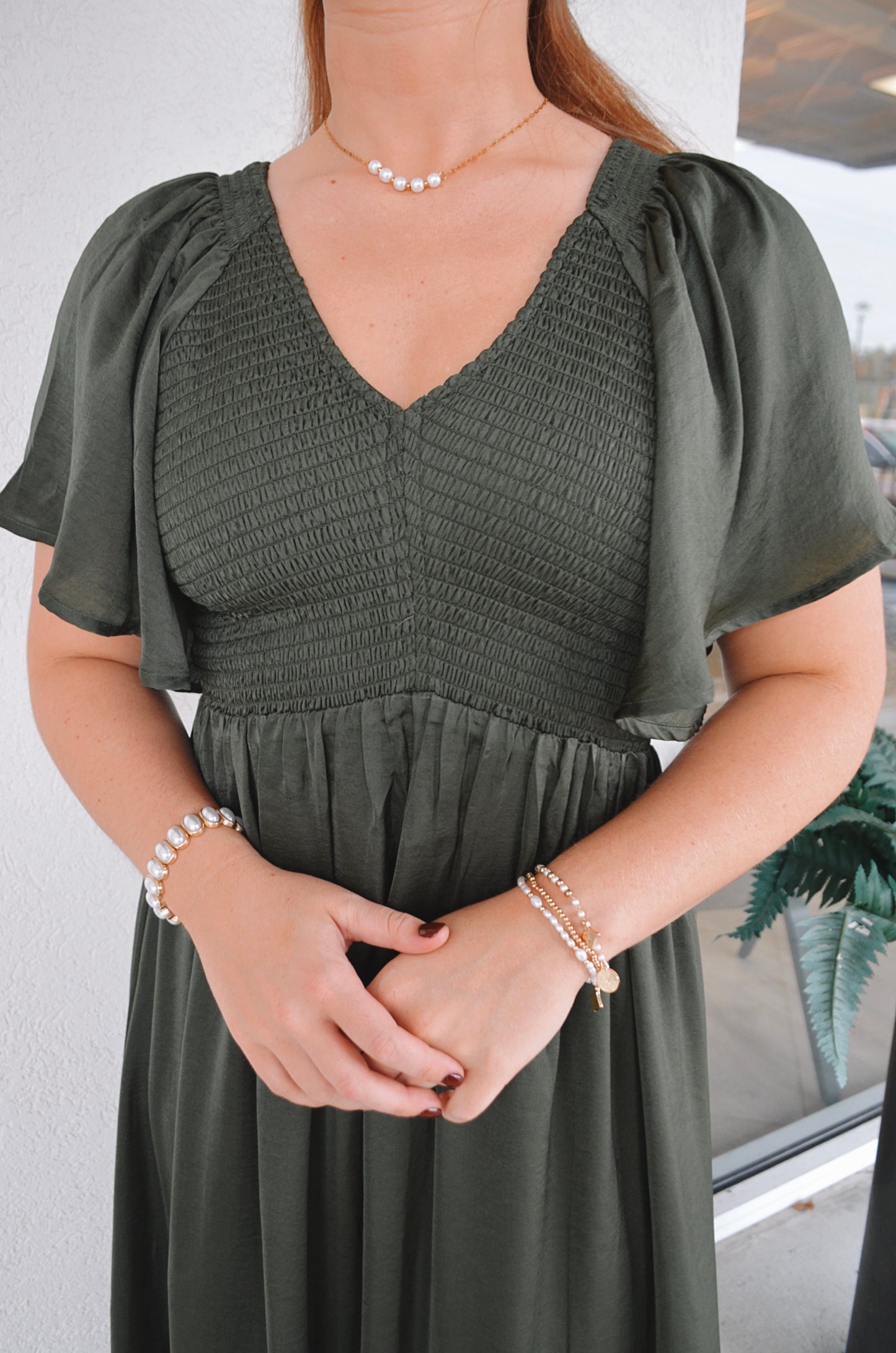 Regal Satin Midi Dress