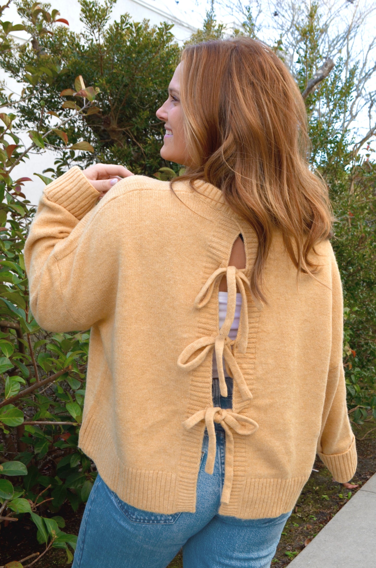 Marigold Tie-Back Sweater