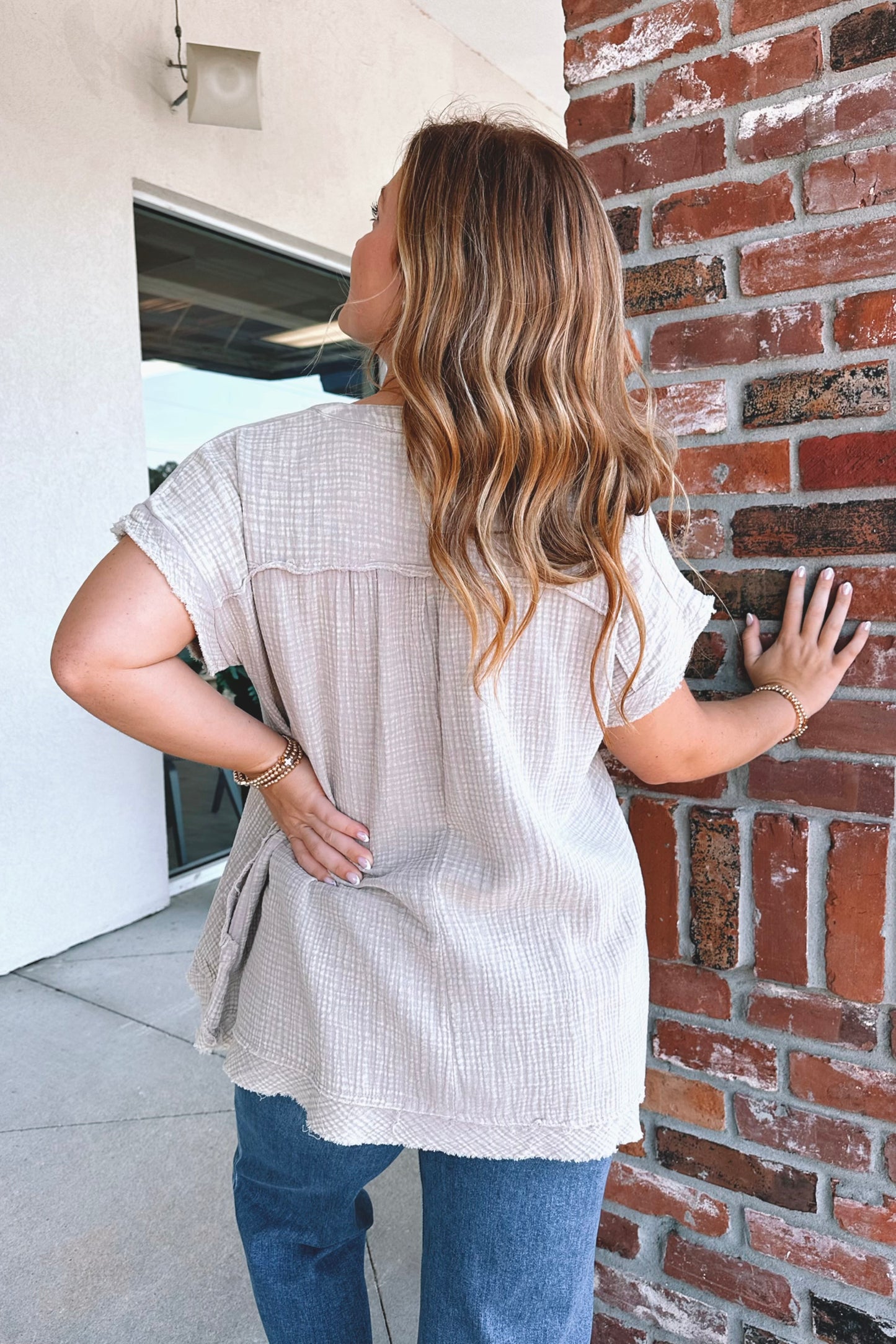 Gabby Gauze Top