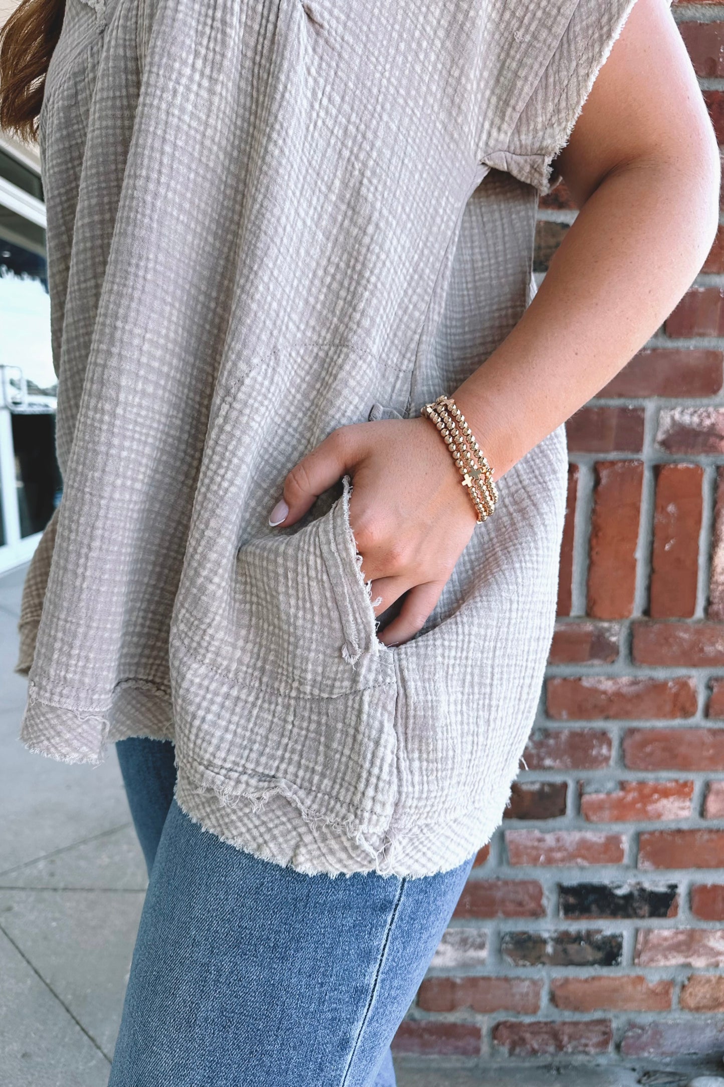 Gabby Gauze Top