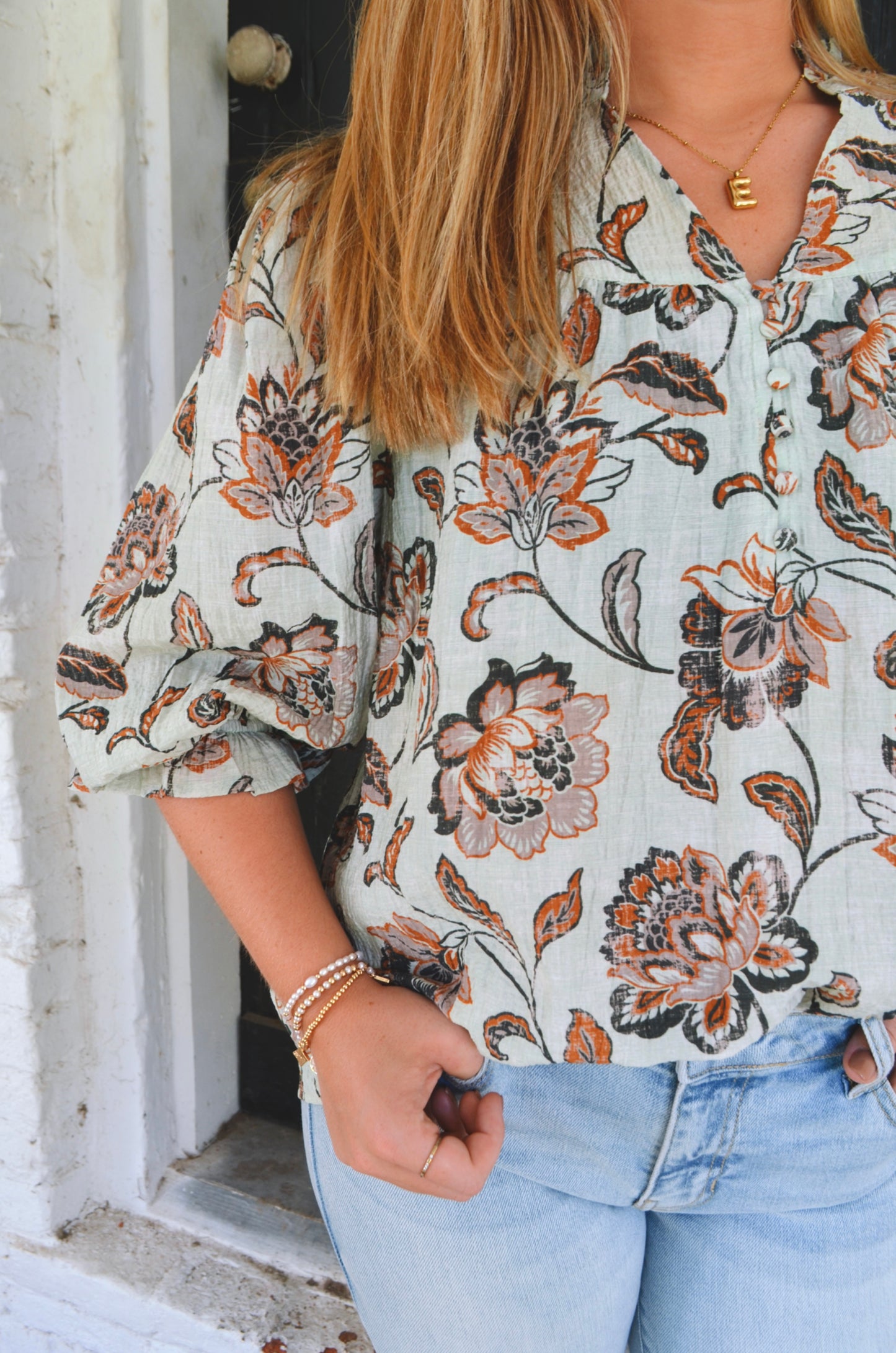 Dahlia Floral Blouse