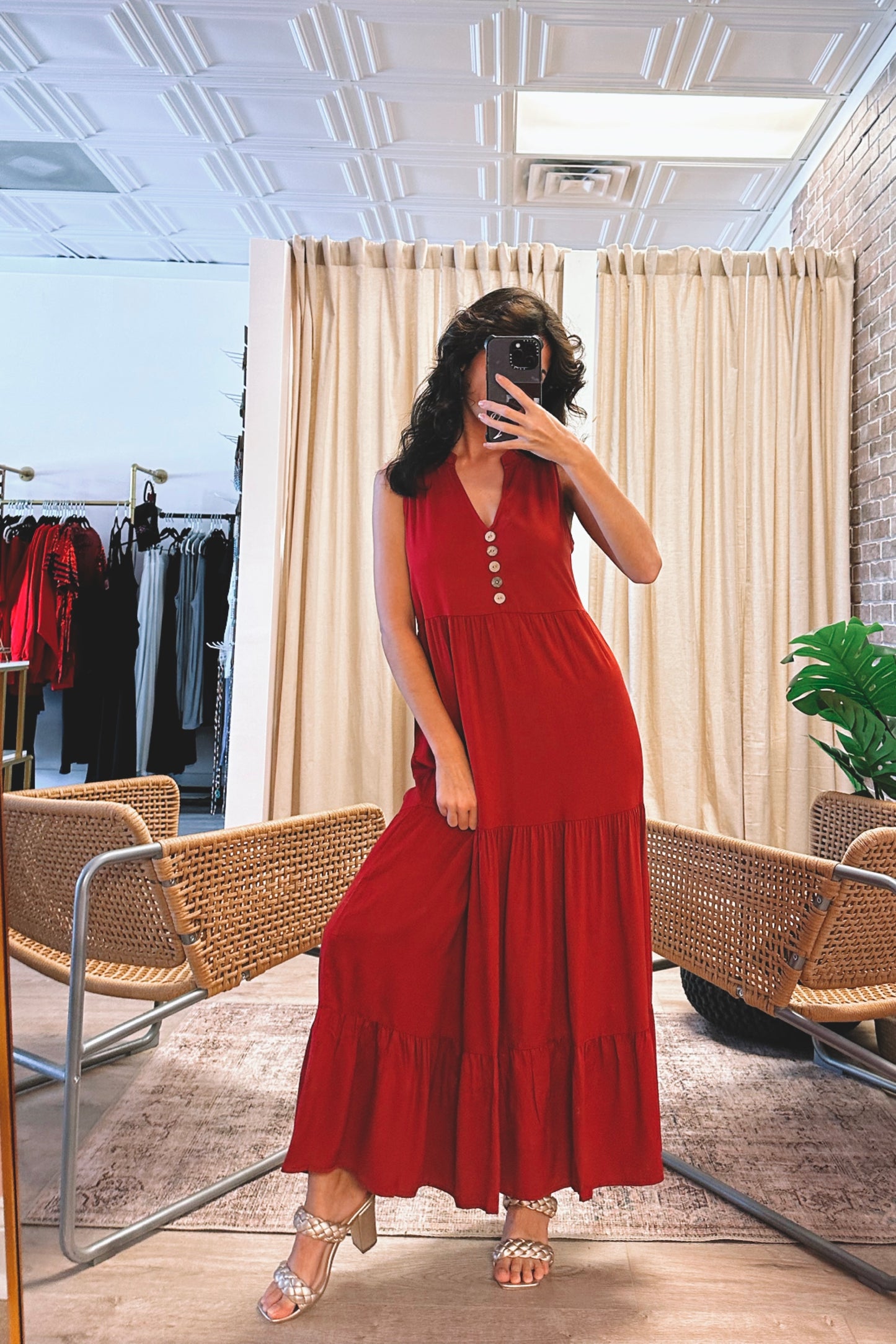 Maddie Tiered Midi Dress