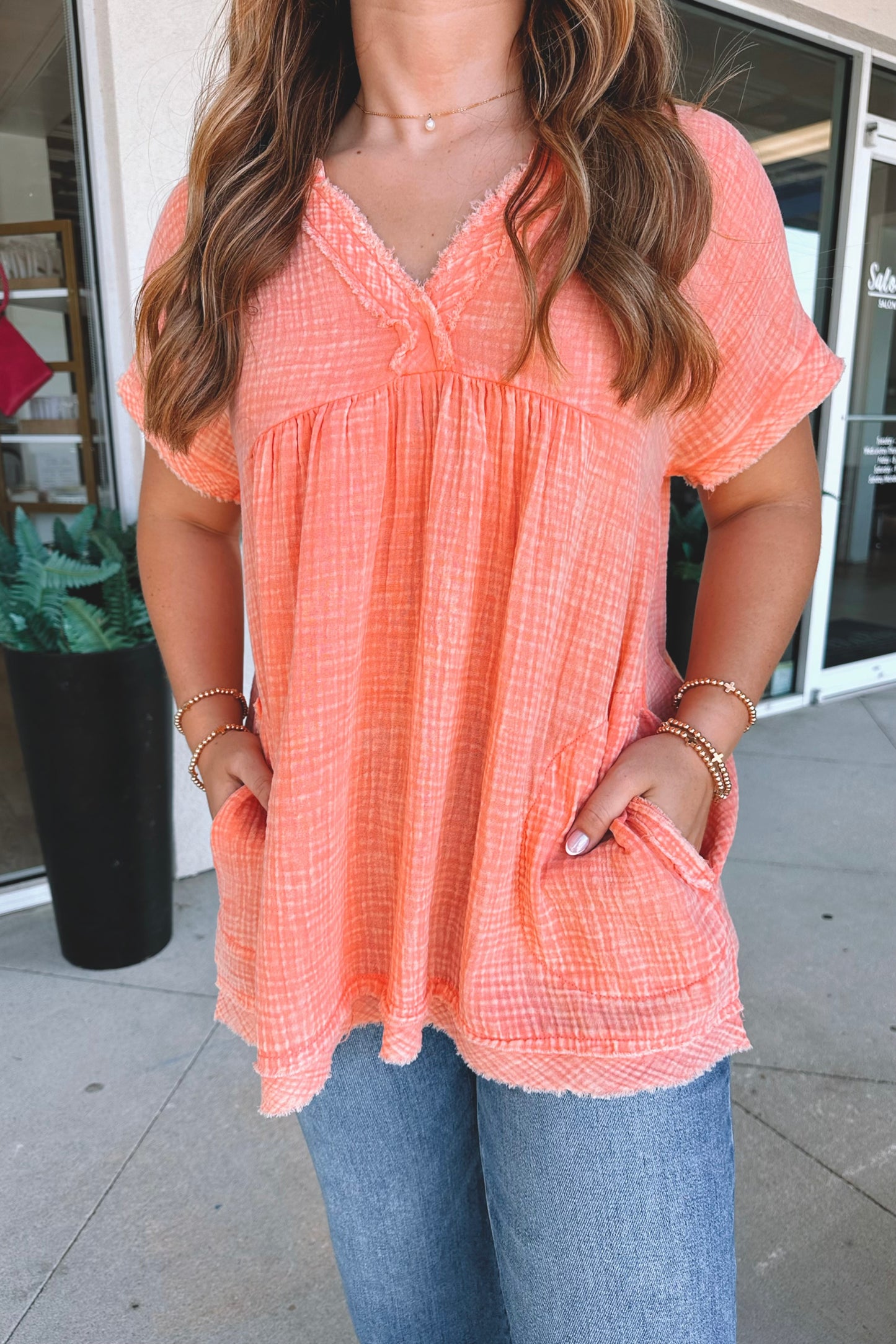 Gabby Gauze Top