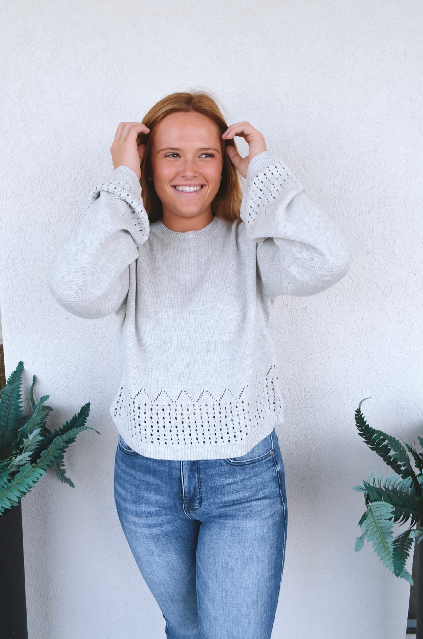Elsie Eyelet Sweater