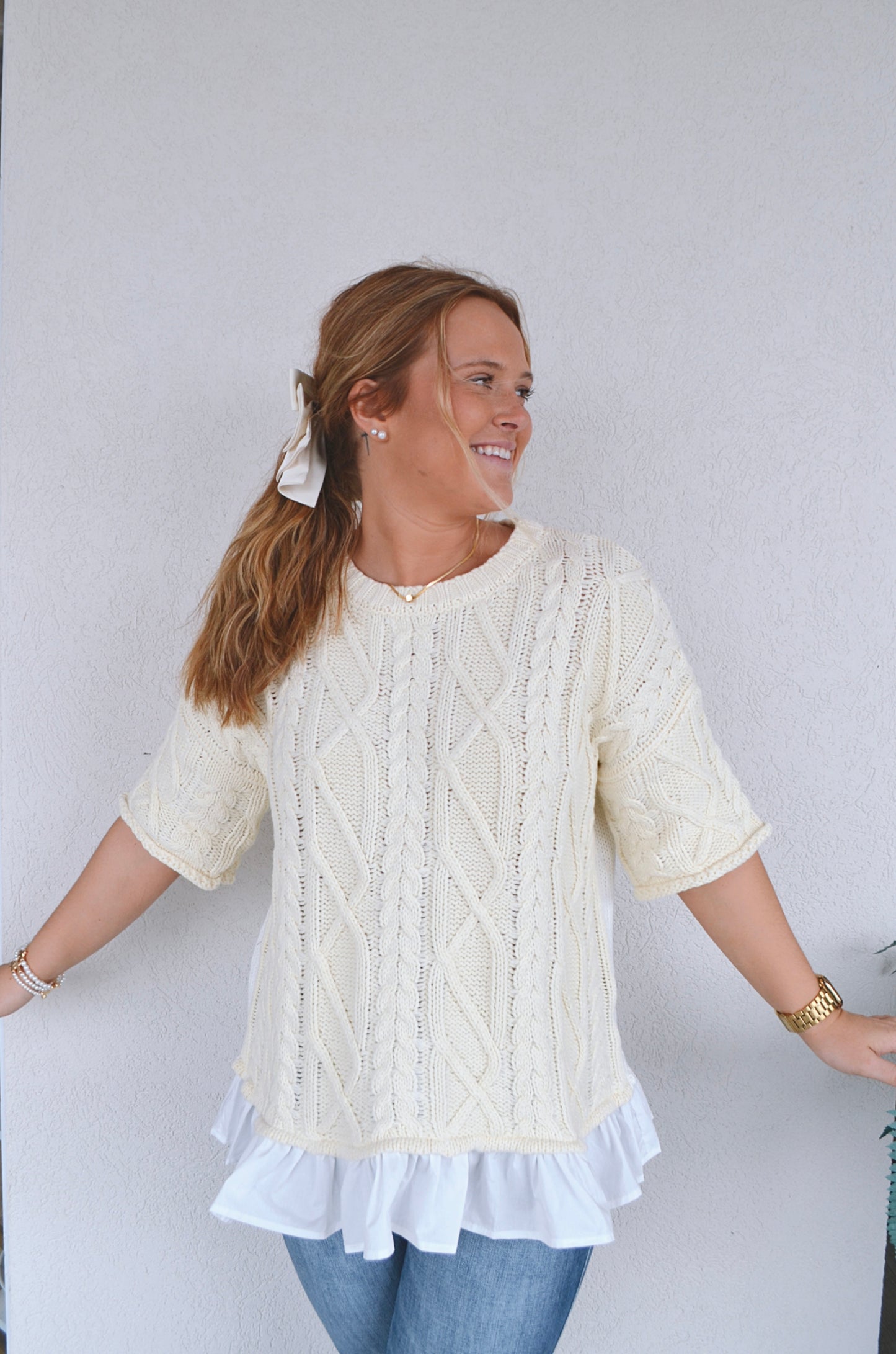 Clementine Cable Knit Top