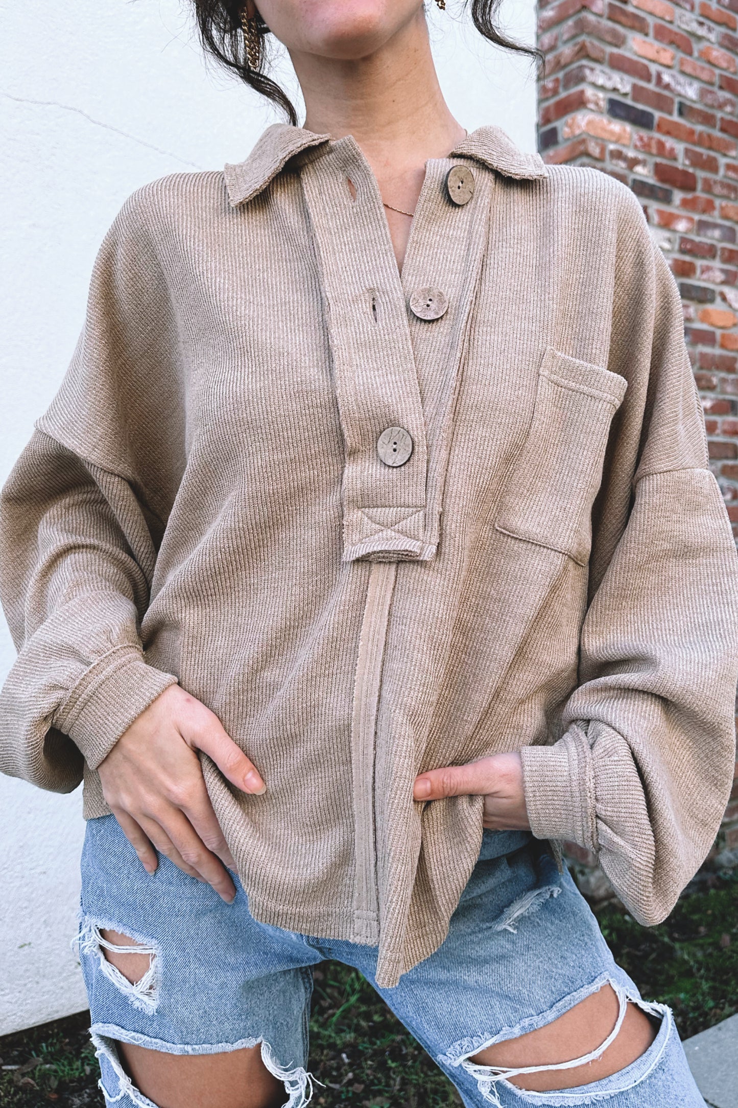 Kaz Collared Top