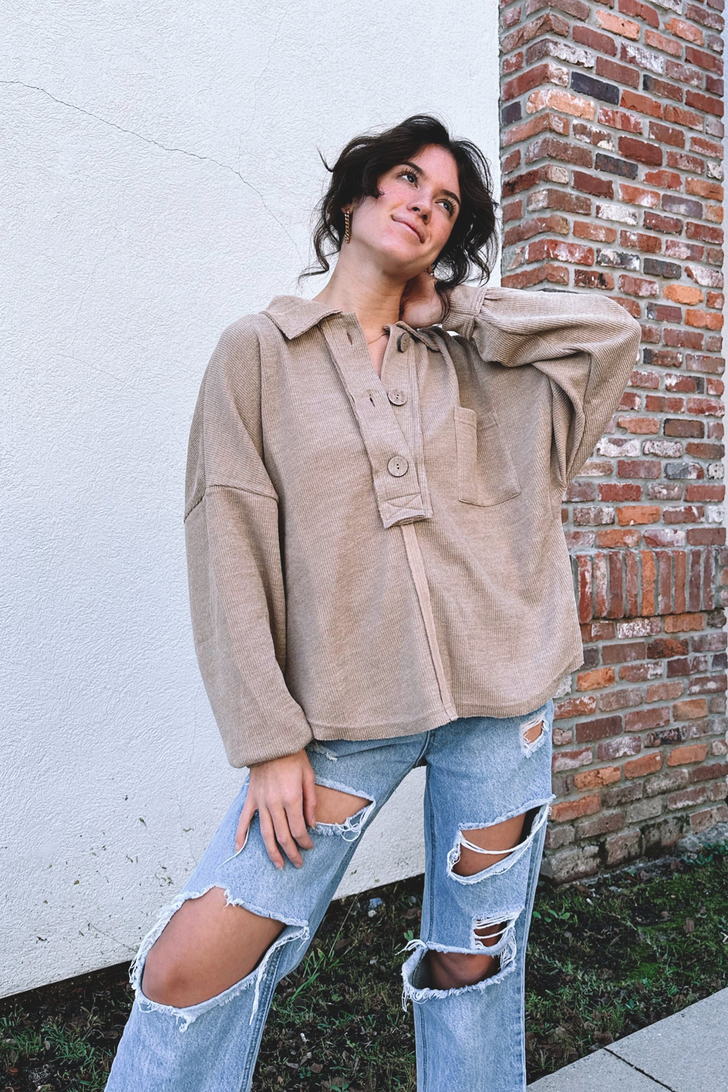 Kaz Collared Top