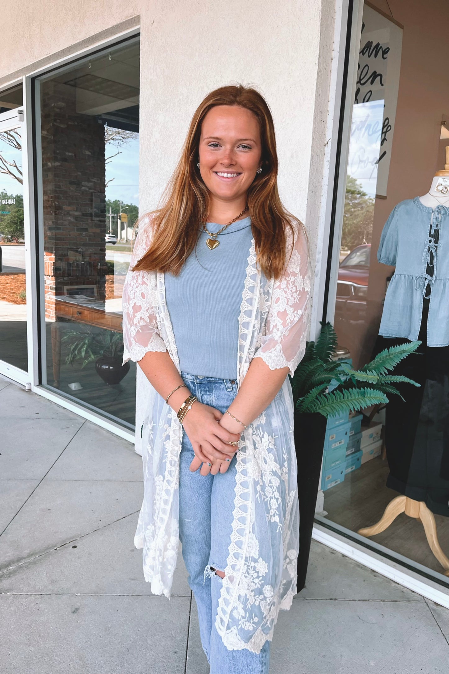 Lila Lace Kimono