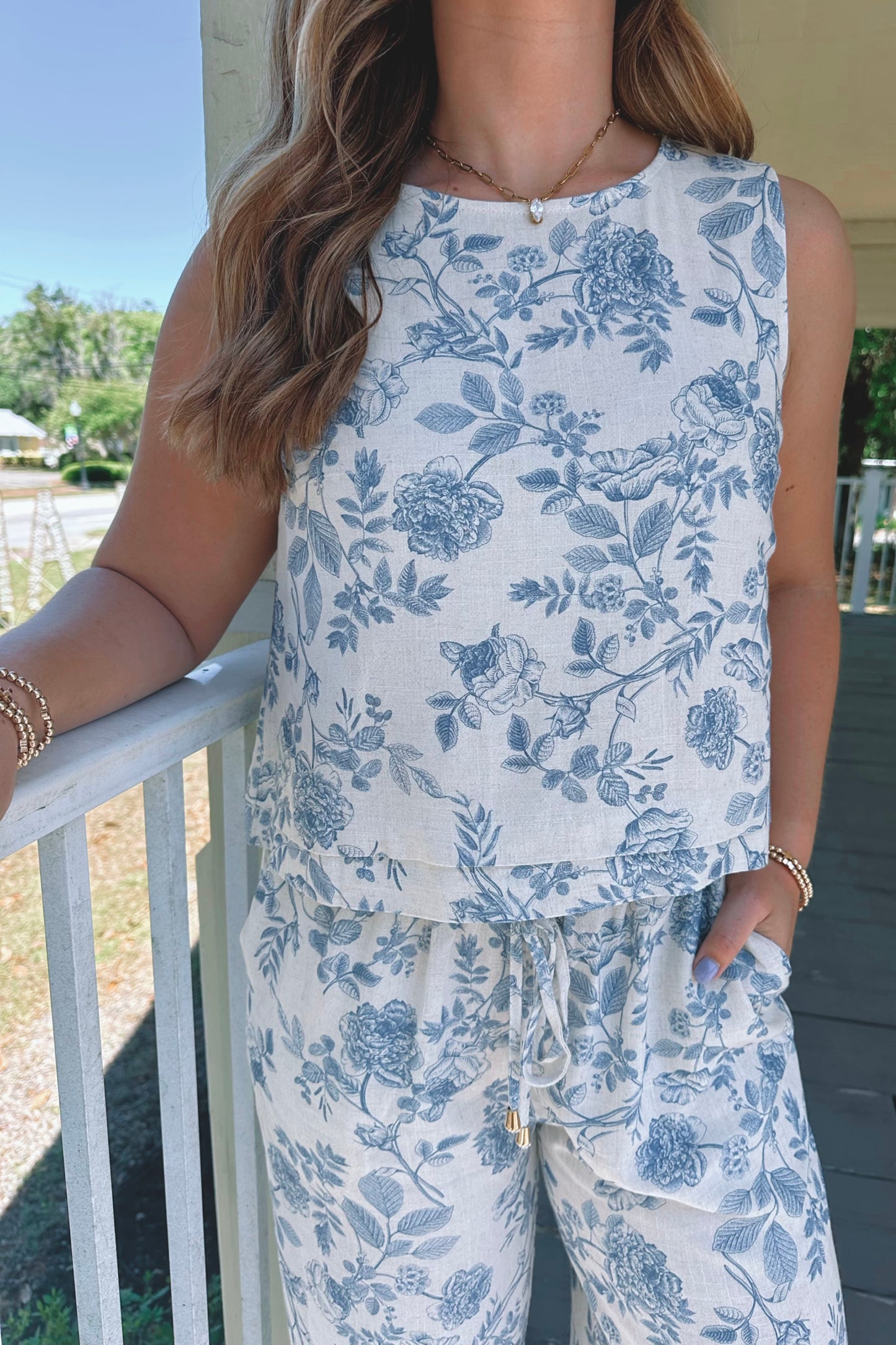 Mykonos Linen Tank