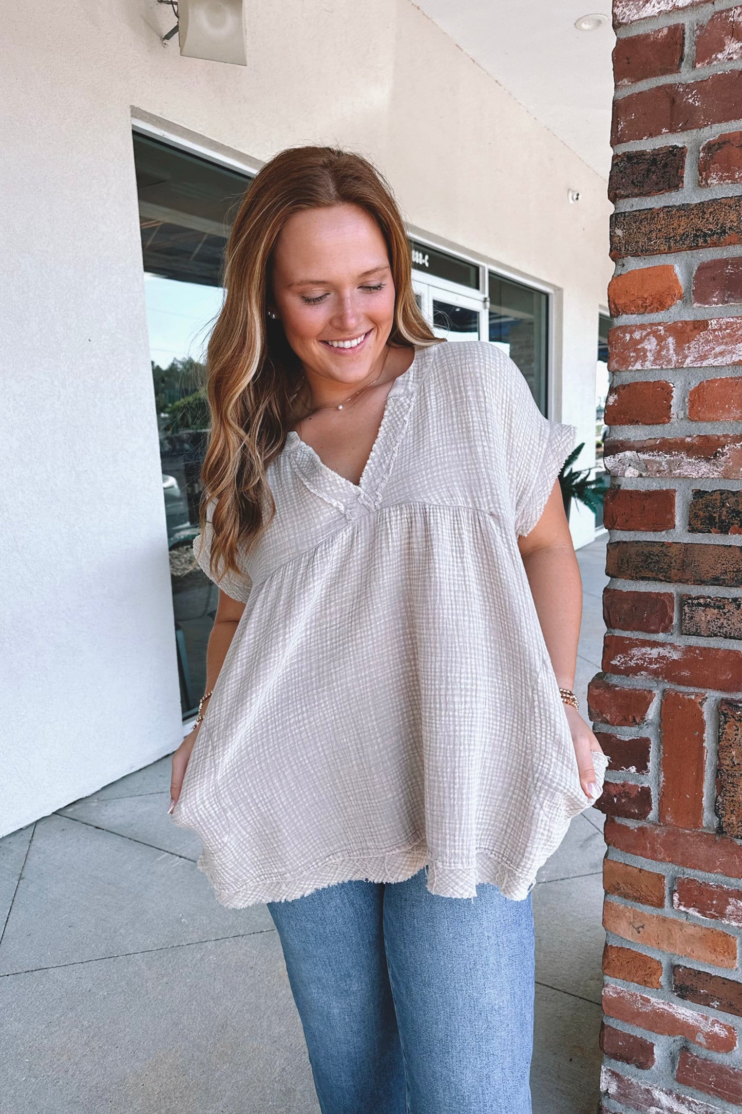 Gabby Gauze Top
