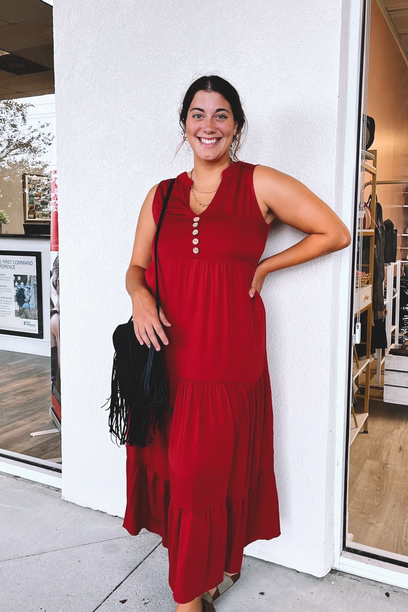 Maddie Tiered Midi Dress