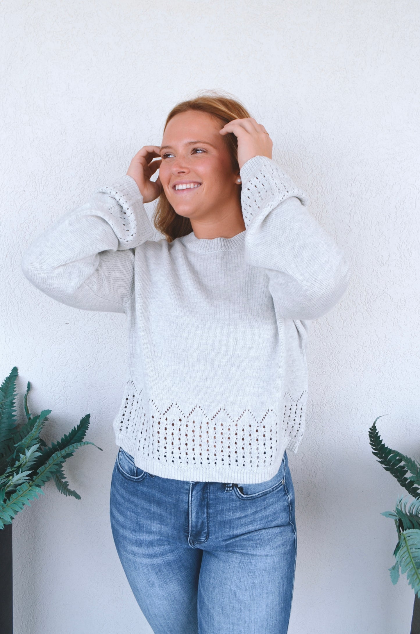 Elsie Eyelet Sweater