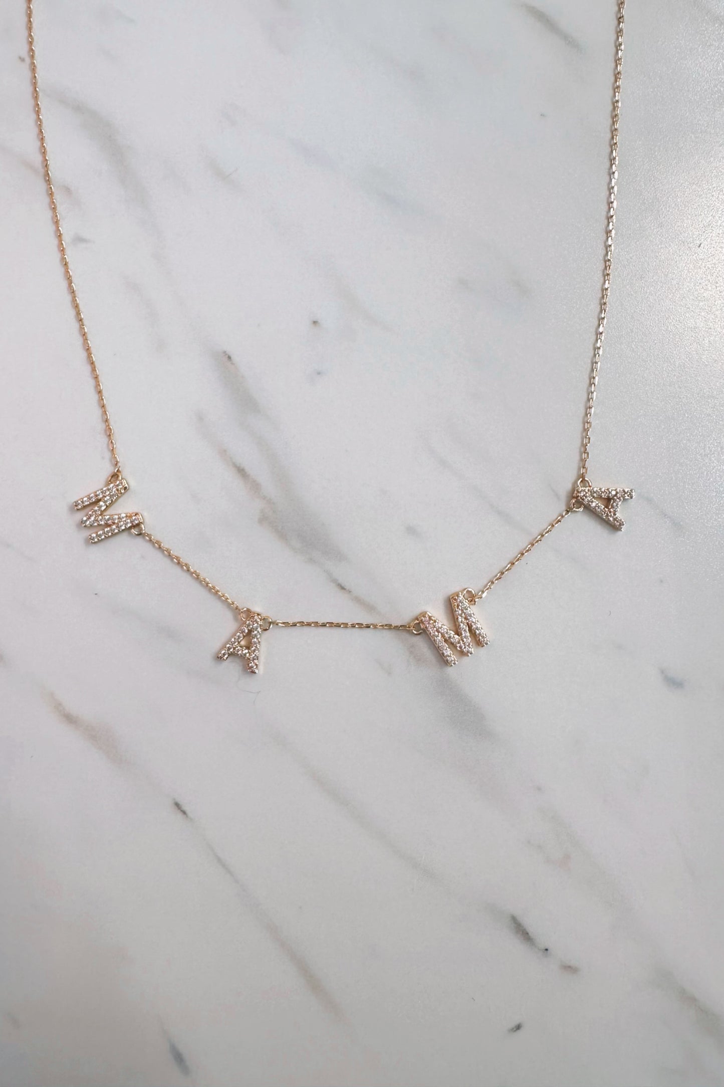 Pave Mama Necklace