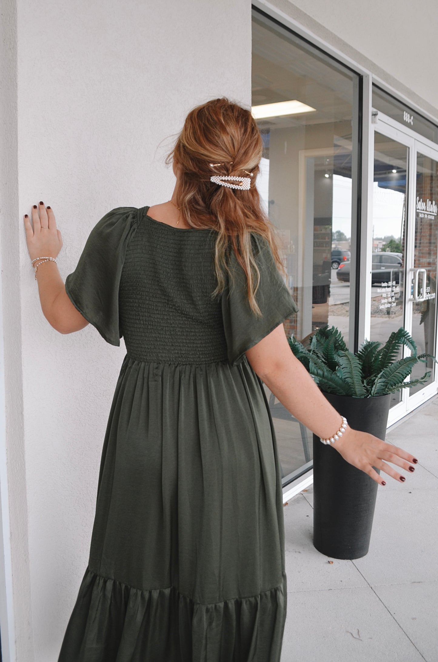 Regal Satin Midi Dress