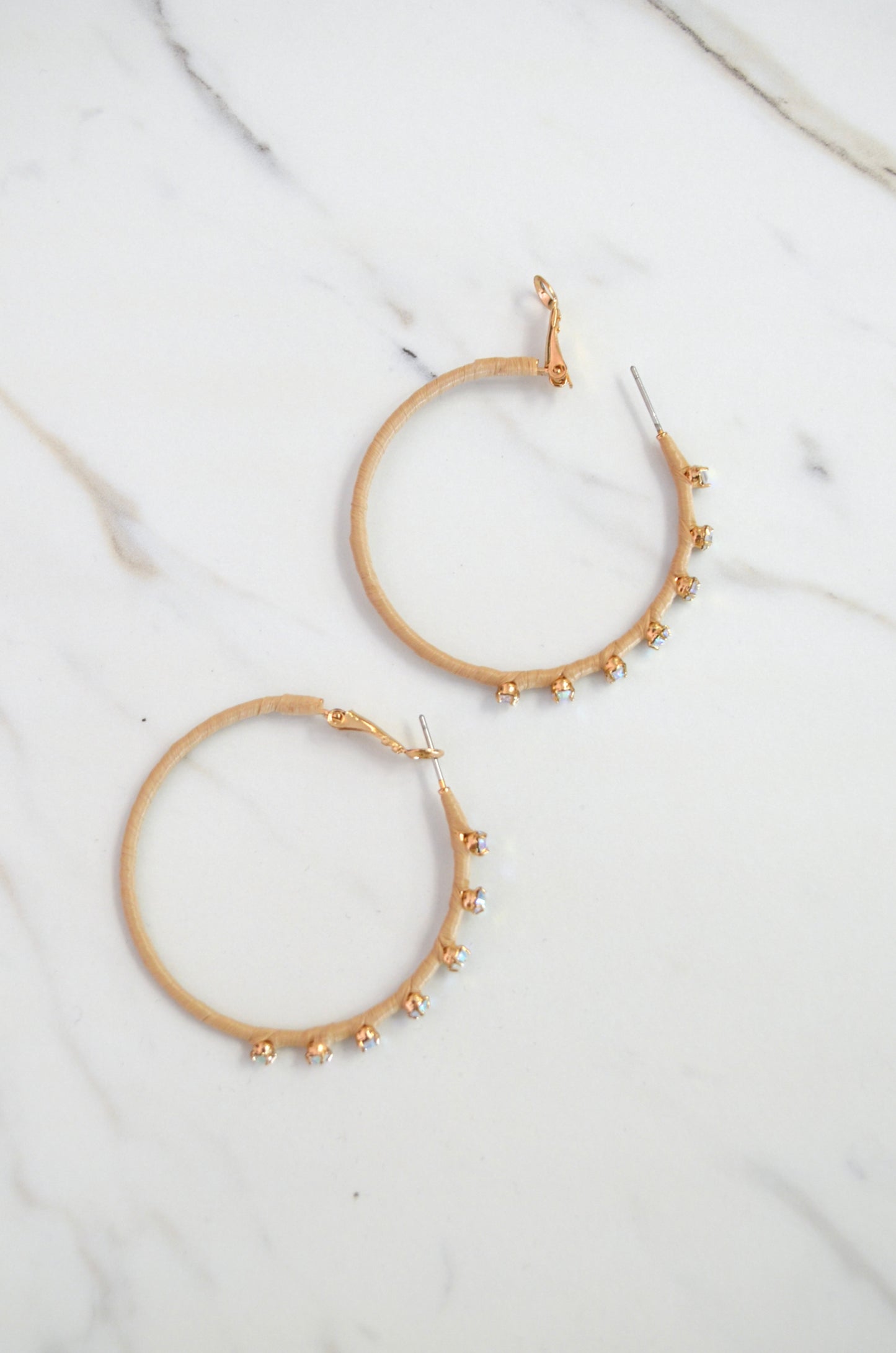 Raffia Stud Hoops
