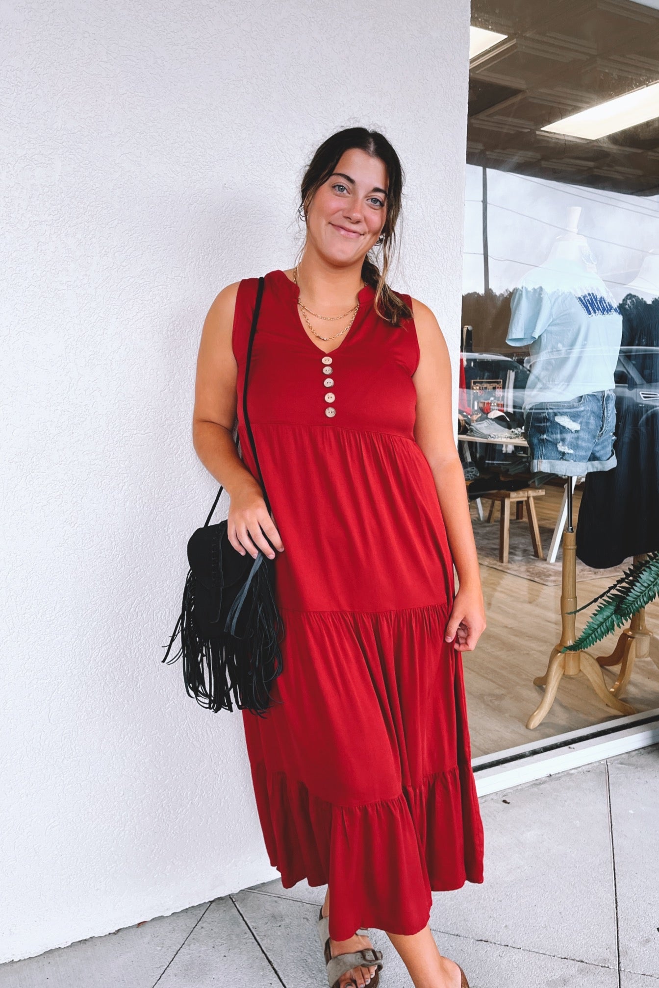 Maddie Tiered Midi Dress