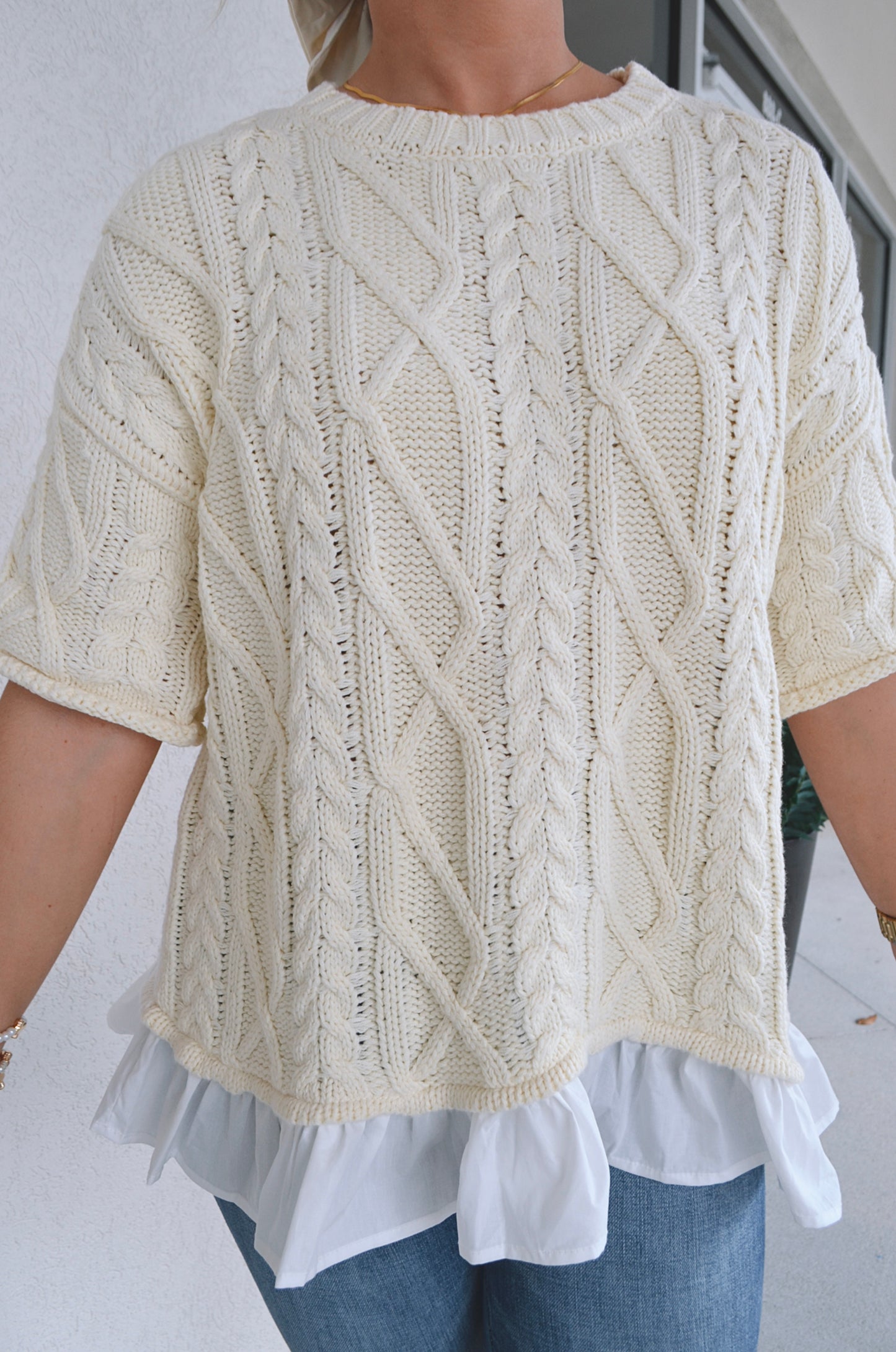 Clementine Cable Knit Top