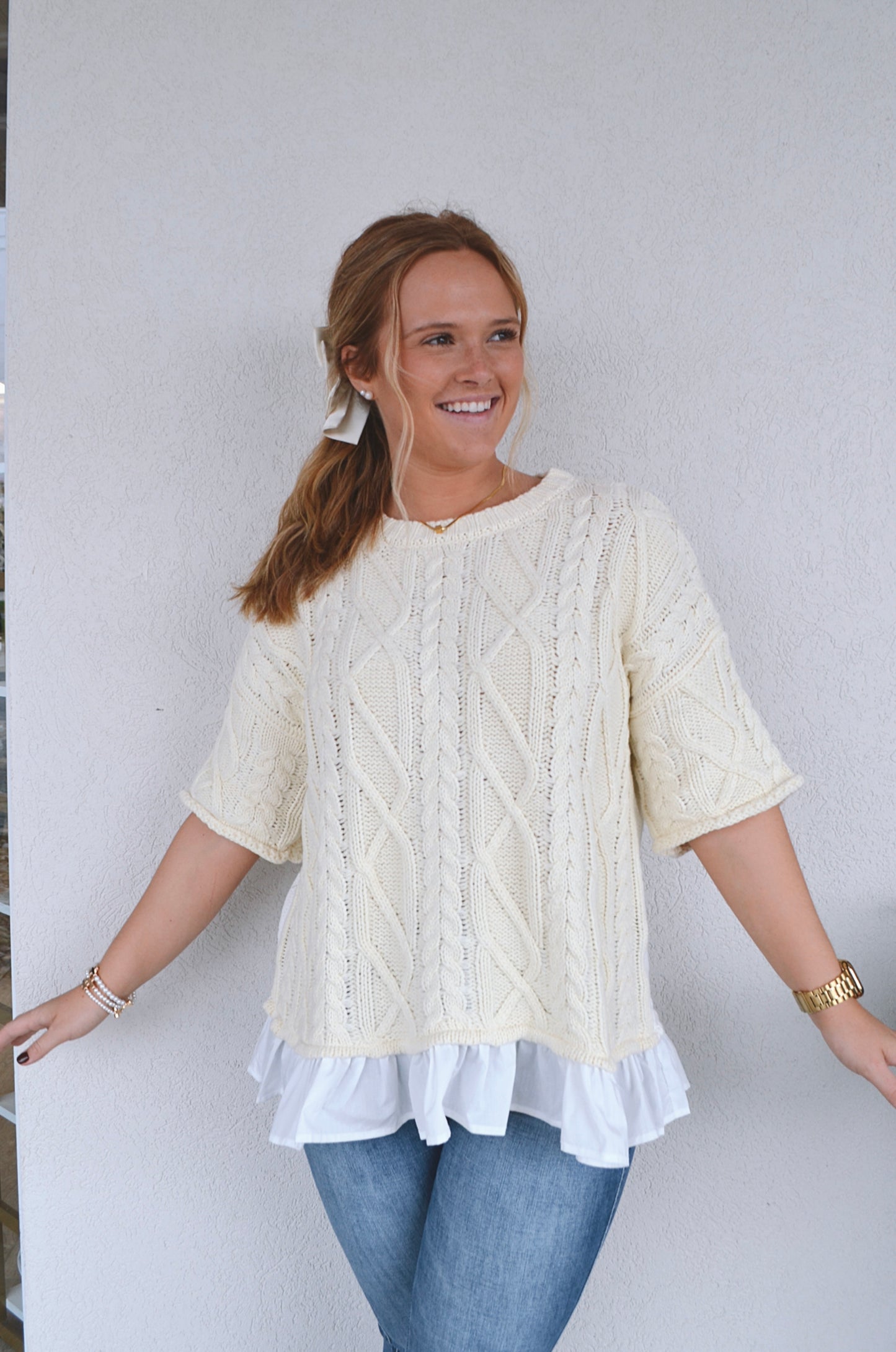 Clementine Cable Knit Top
