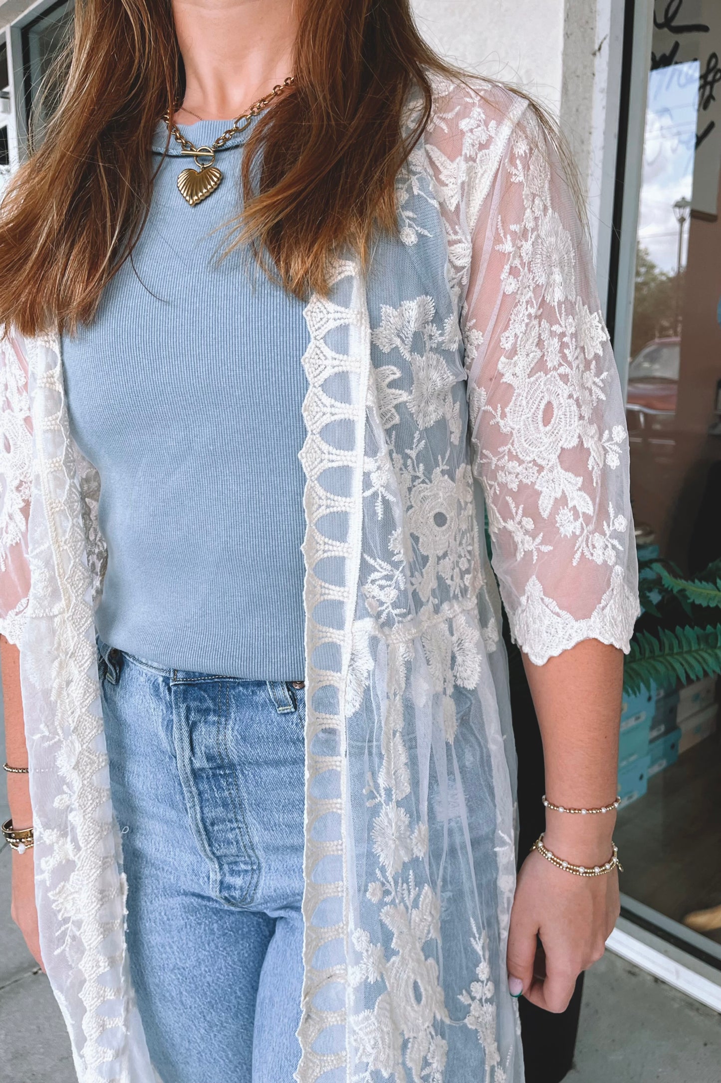 Lila Lace Kimono
