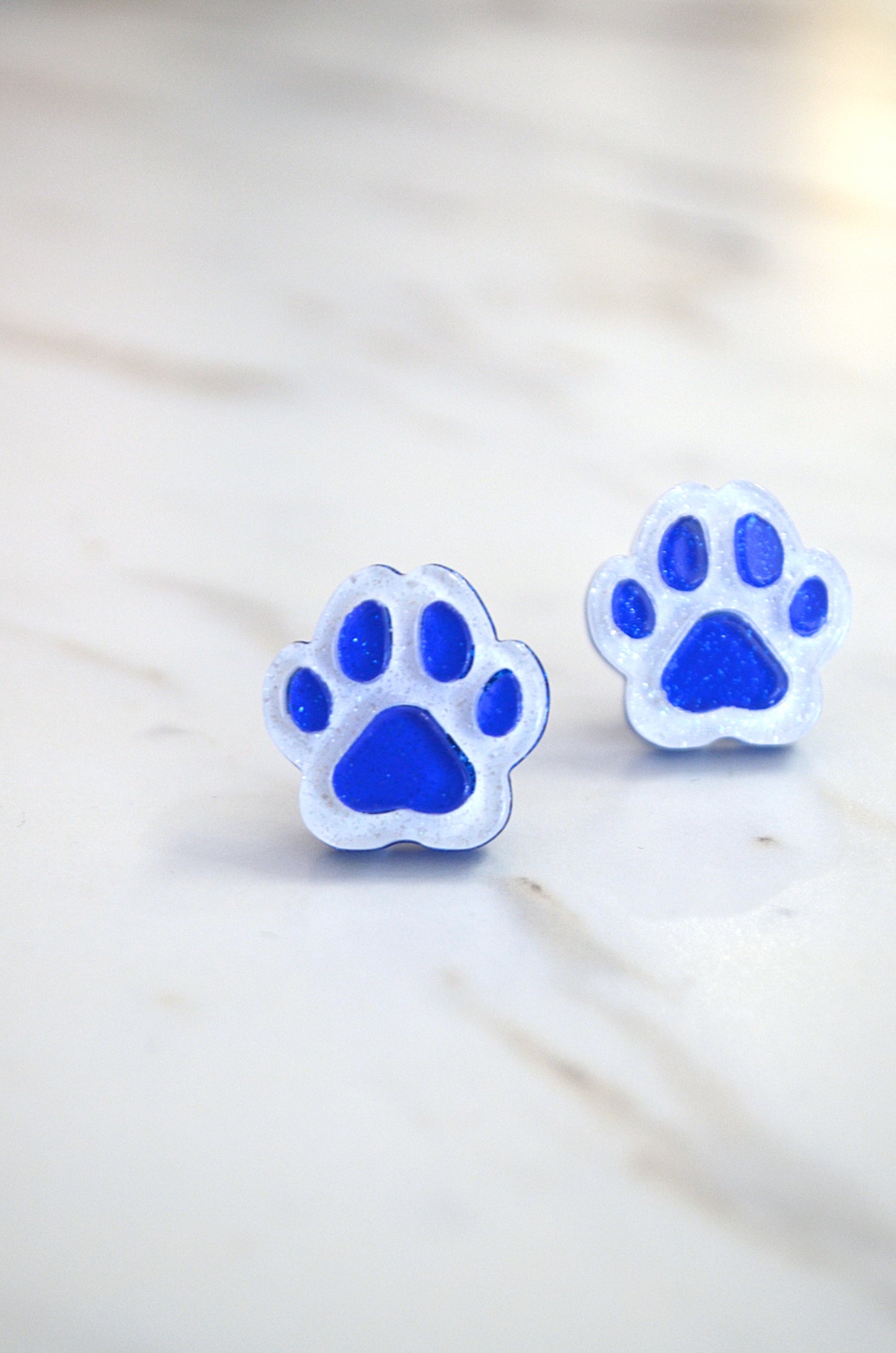 2-Tone Paw Studs