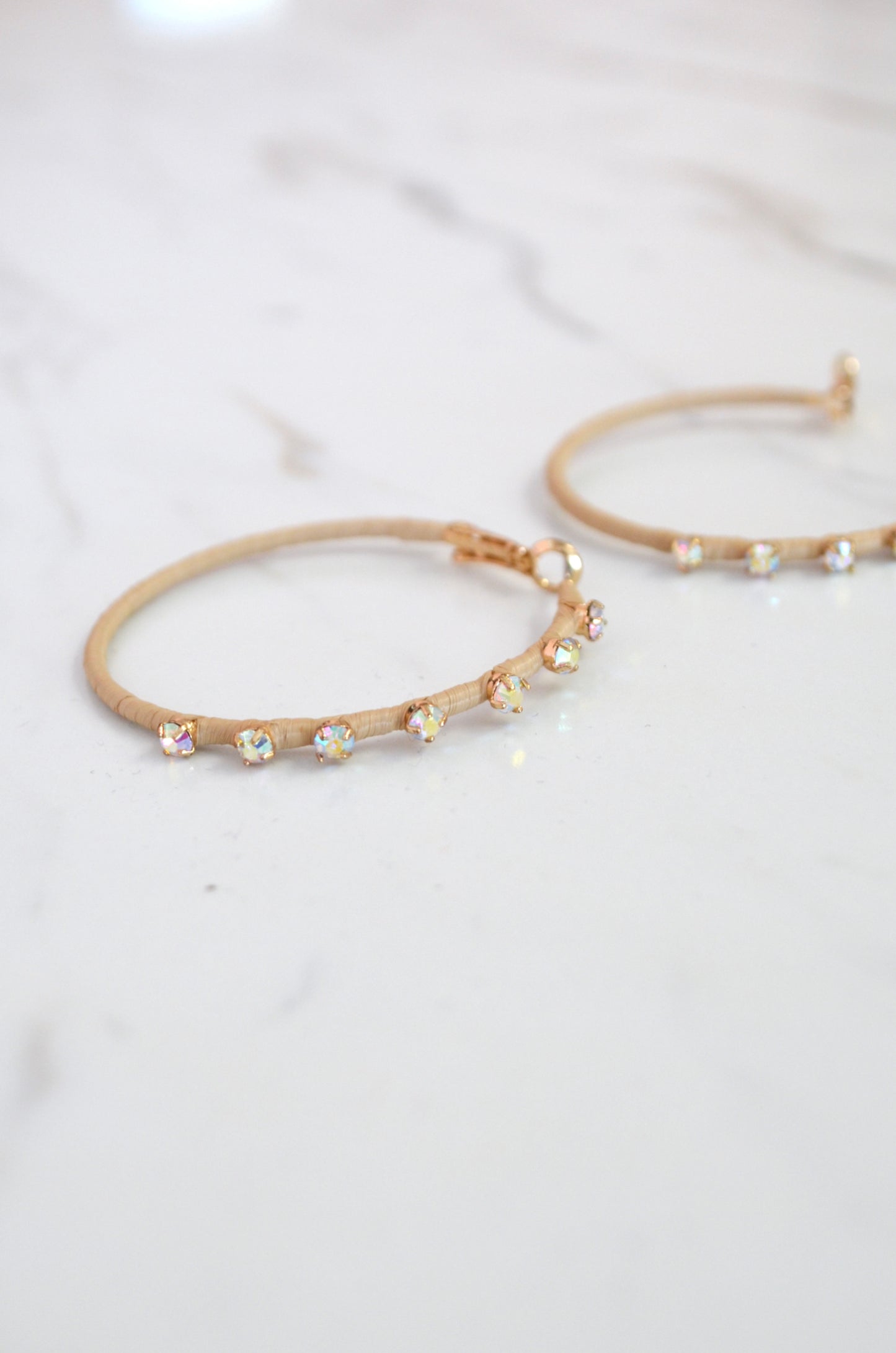 Raffia Stud Hoops