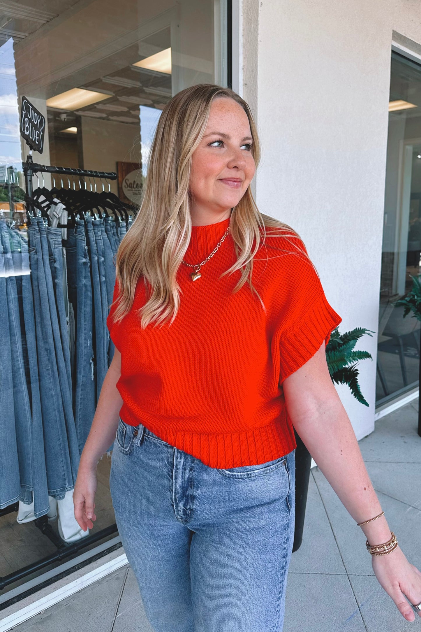 Cherry Short-Sleeve Sweater