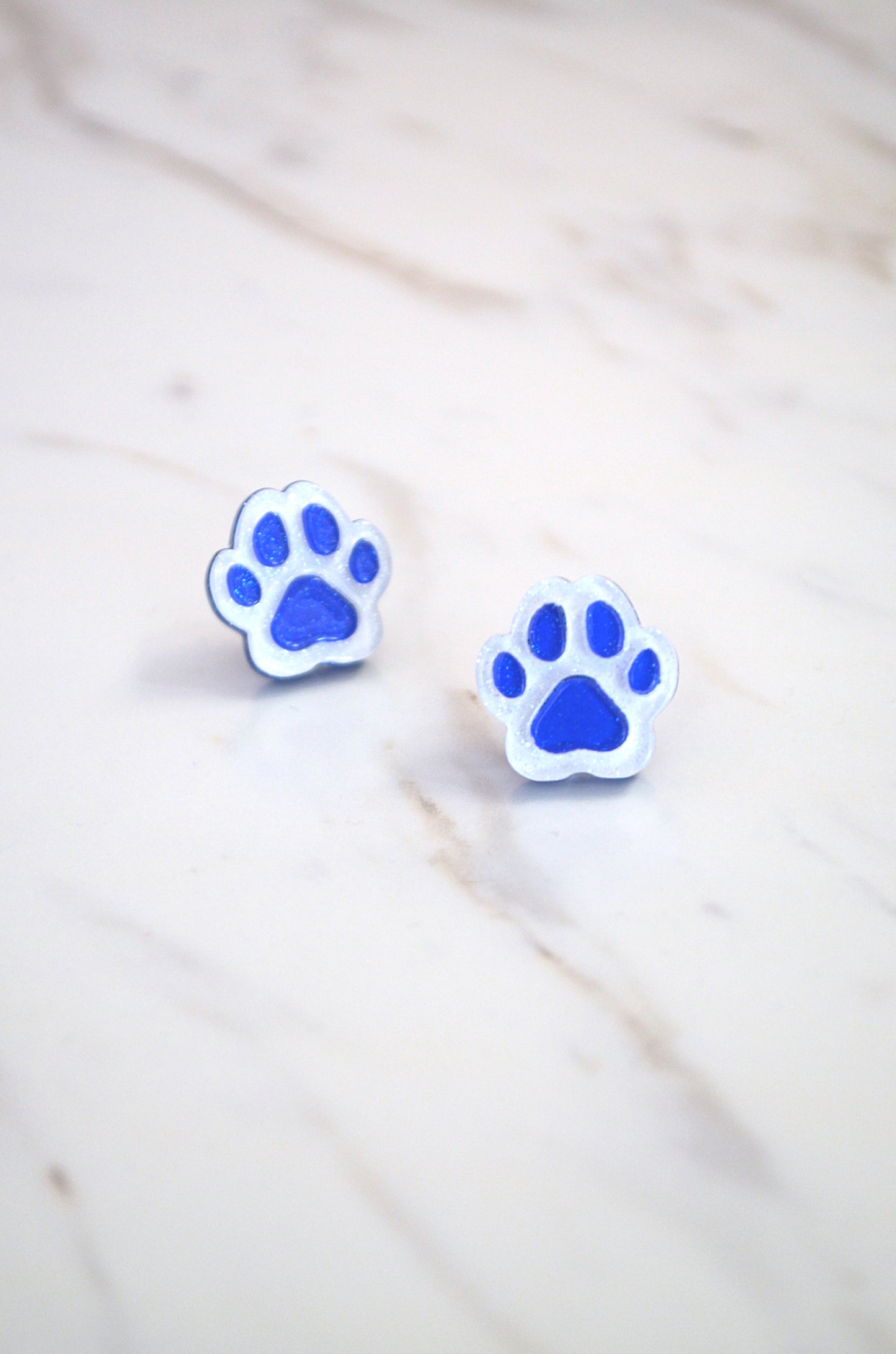 2-Tone Paw Studs