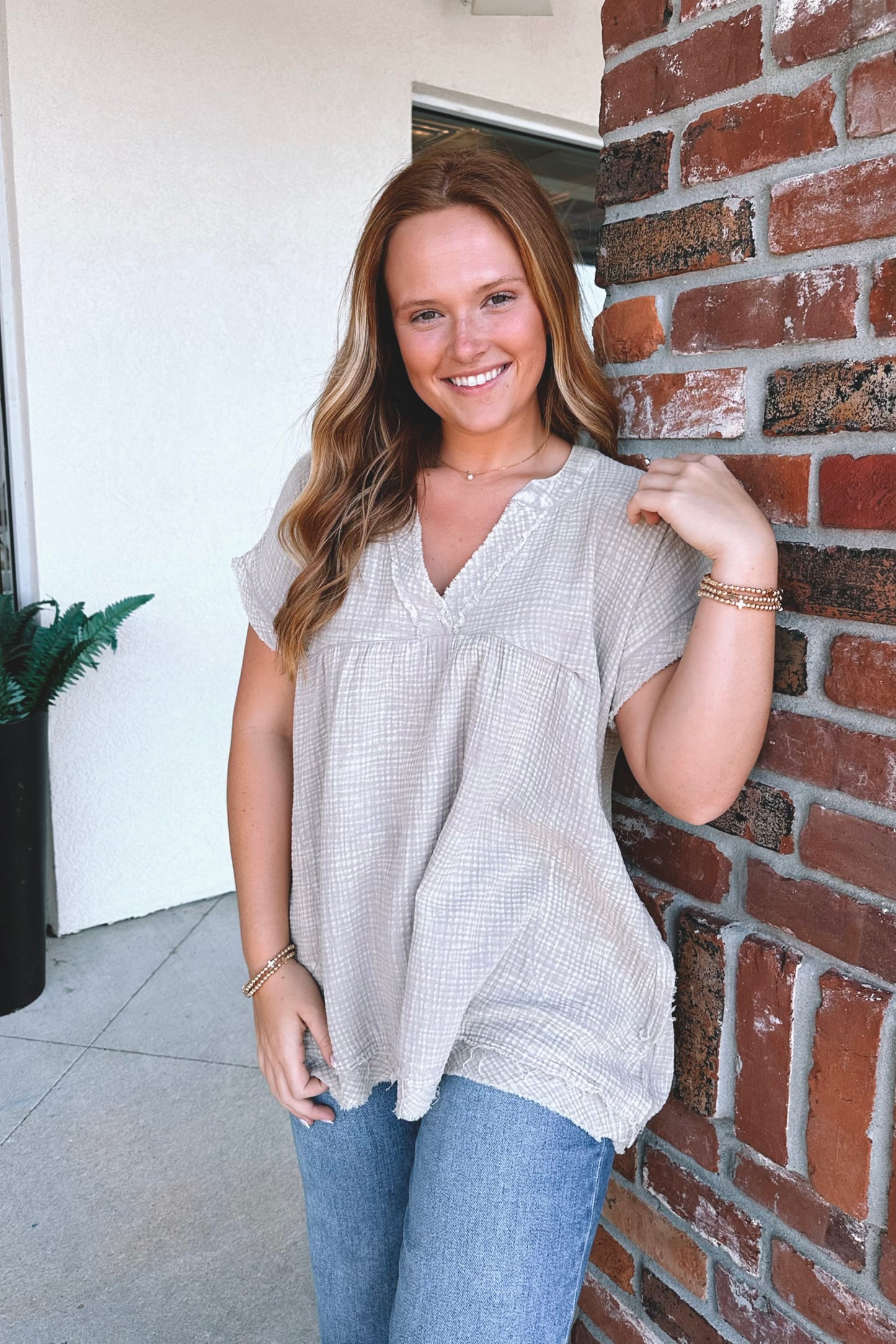 Gabby Gauze Top