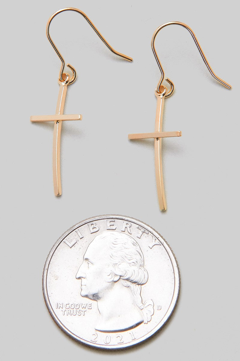Dainty Cross Earrings