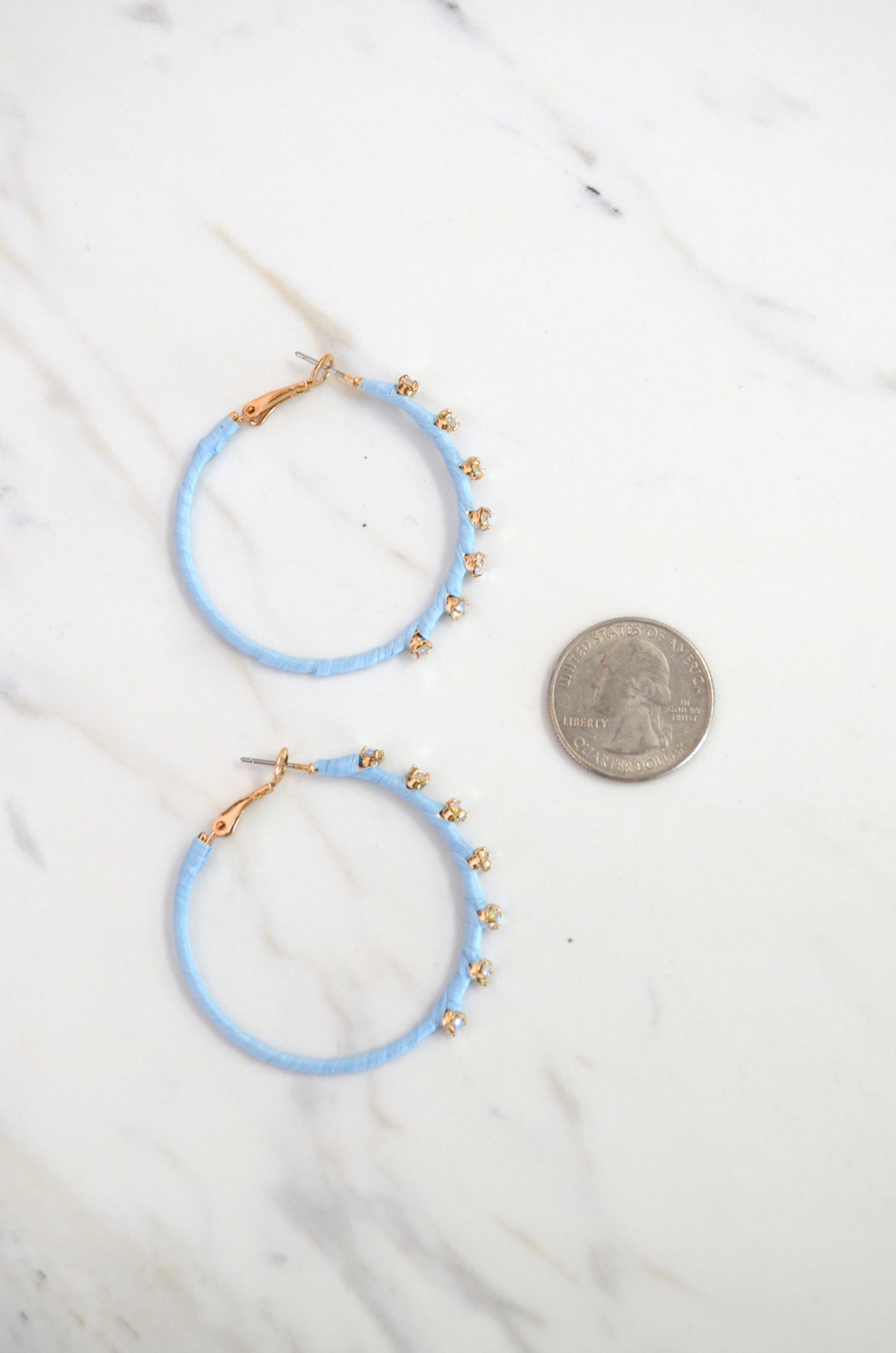 Raffia Stud Hoops