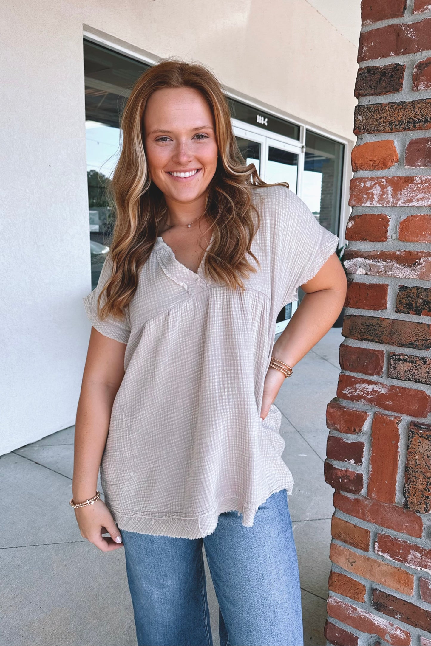 Gabby Gauze Top