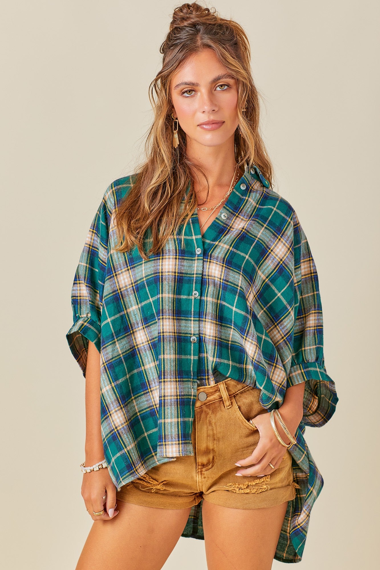 Easy Oversized Button-Up