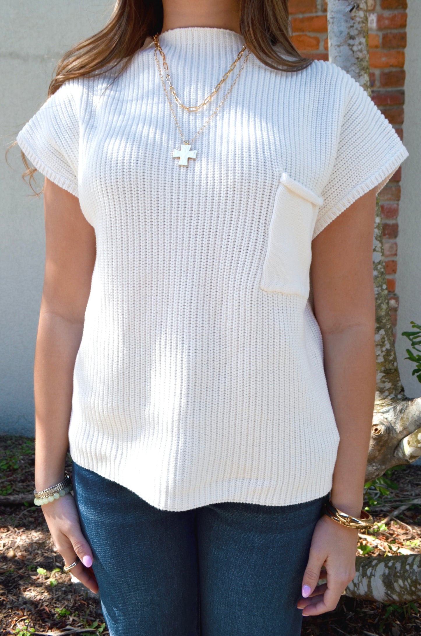 Beckah Sleeveless Sweater - Boutique EllaPar