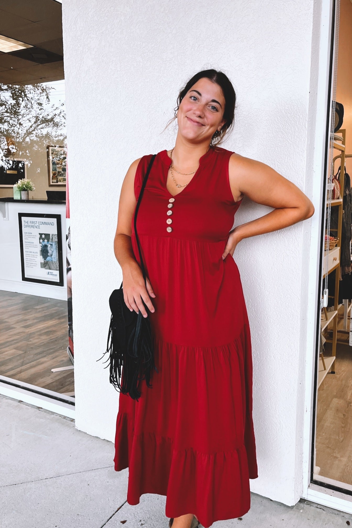 Maddie Tiered Midi Dress