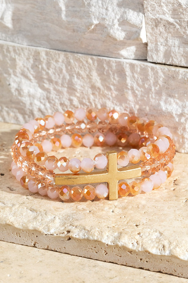 Layered Cross Bracelet