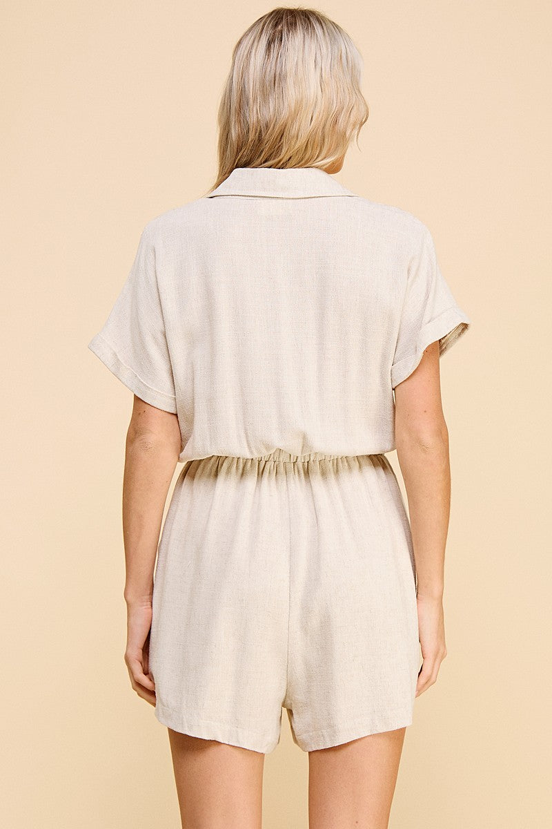 Maggie Linen Romper
