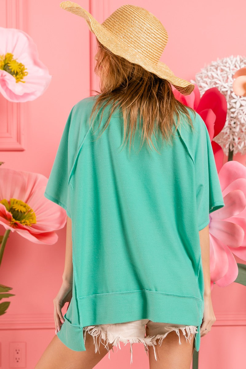Patched Seam Top