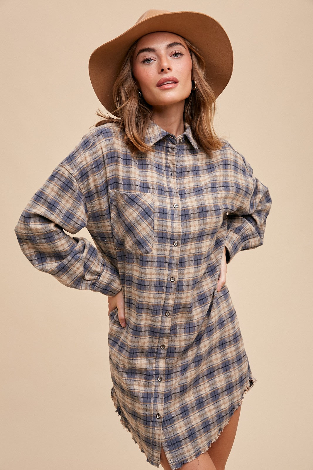 Penny Plaid Shirt Dress