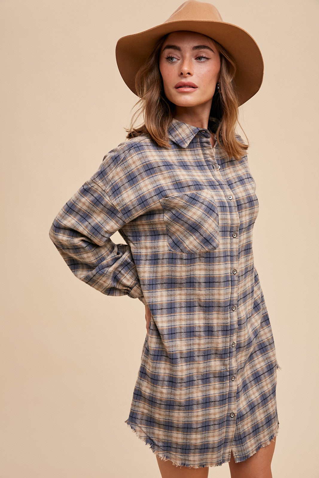 Penny Plaid Shirt Dress
