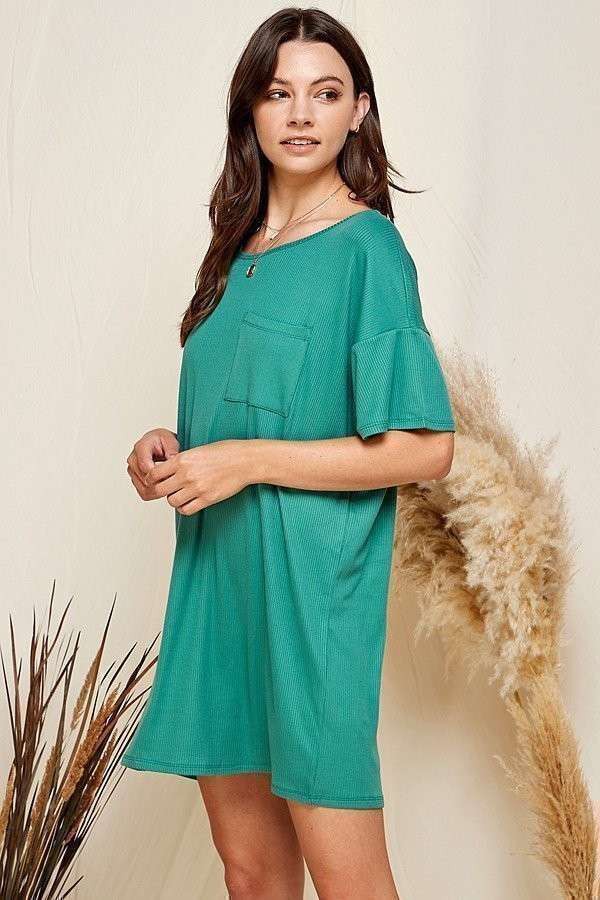Ribbed Tee Dress