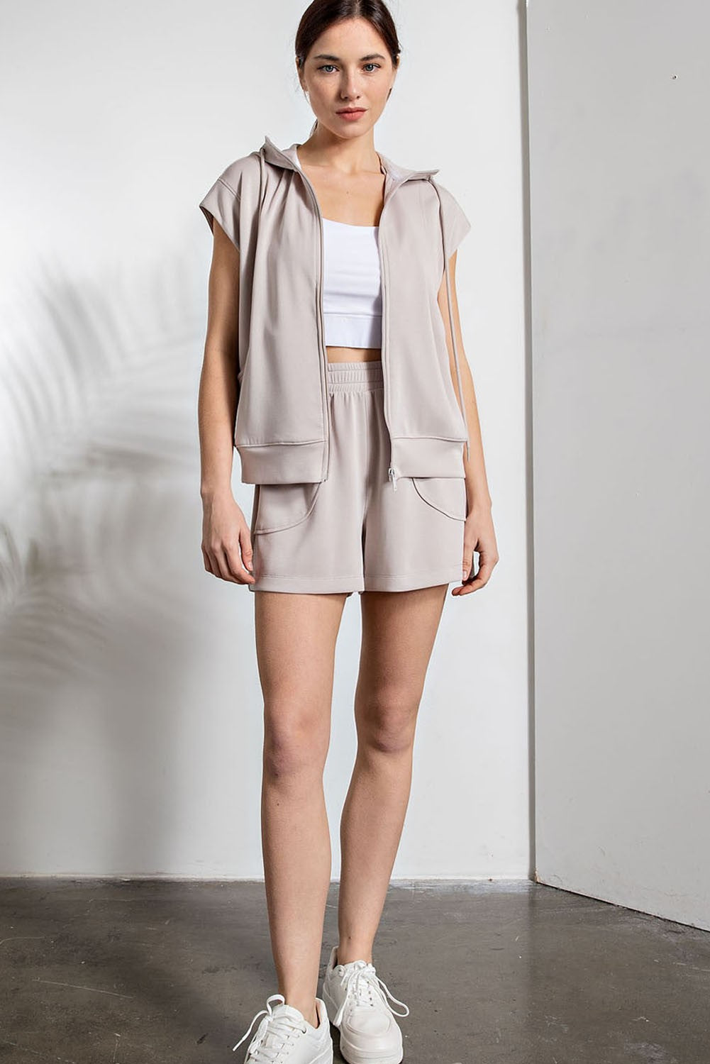 Sleeveless Hoodie Jacket