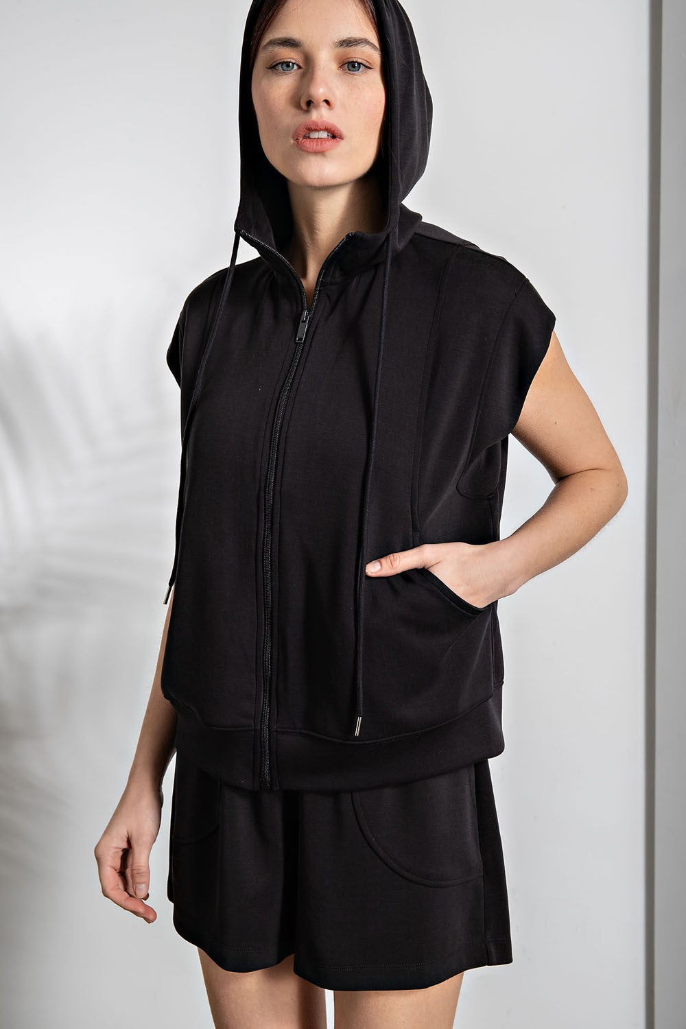 Sleeveless Hoodie Jacket