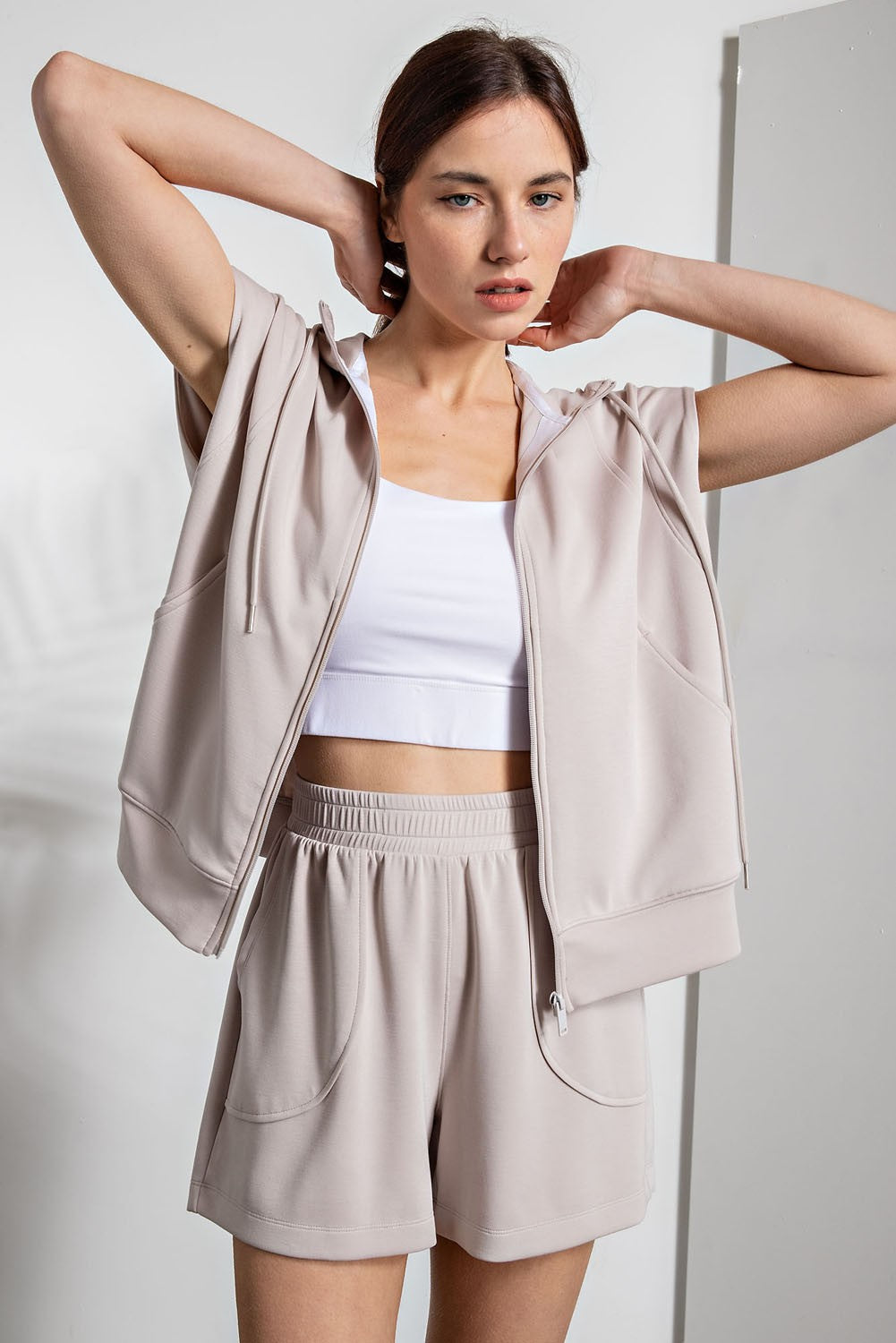 Sleeveless Hoodie Jacket